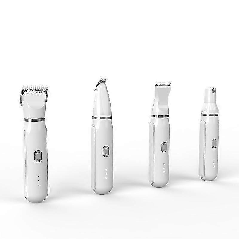 4 in 1ペットグルーミングキット、犬と猫用のオールインワンコードレスペットクリッパー、低騒音ポータブルペットグルーミングキット、プロの犬の毛のトリマー犬猫G