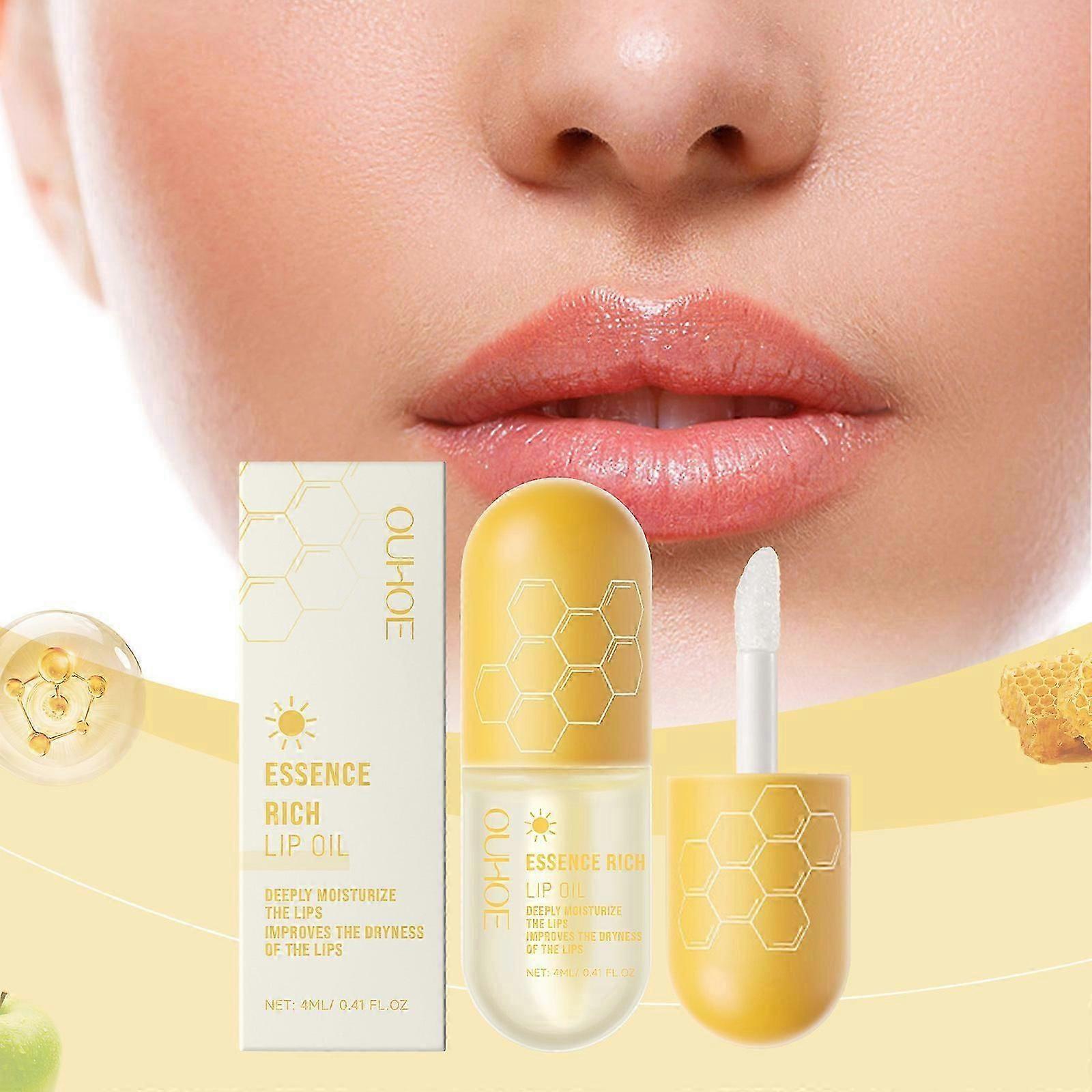 Lip Plumper Oil Gloss Hidratant Hidratant Plump Gloss Reduce liniile fine pentru utilizare de zi și de noapte