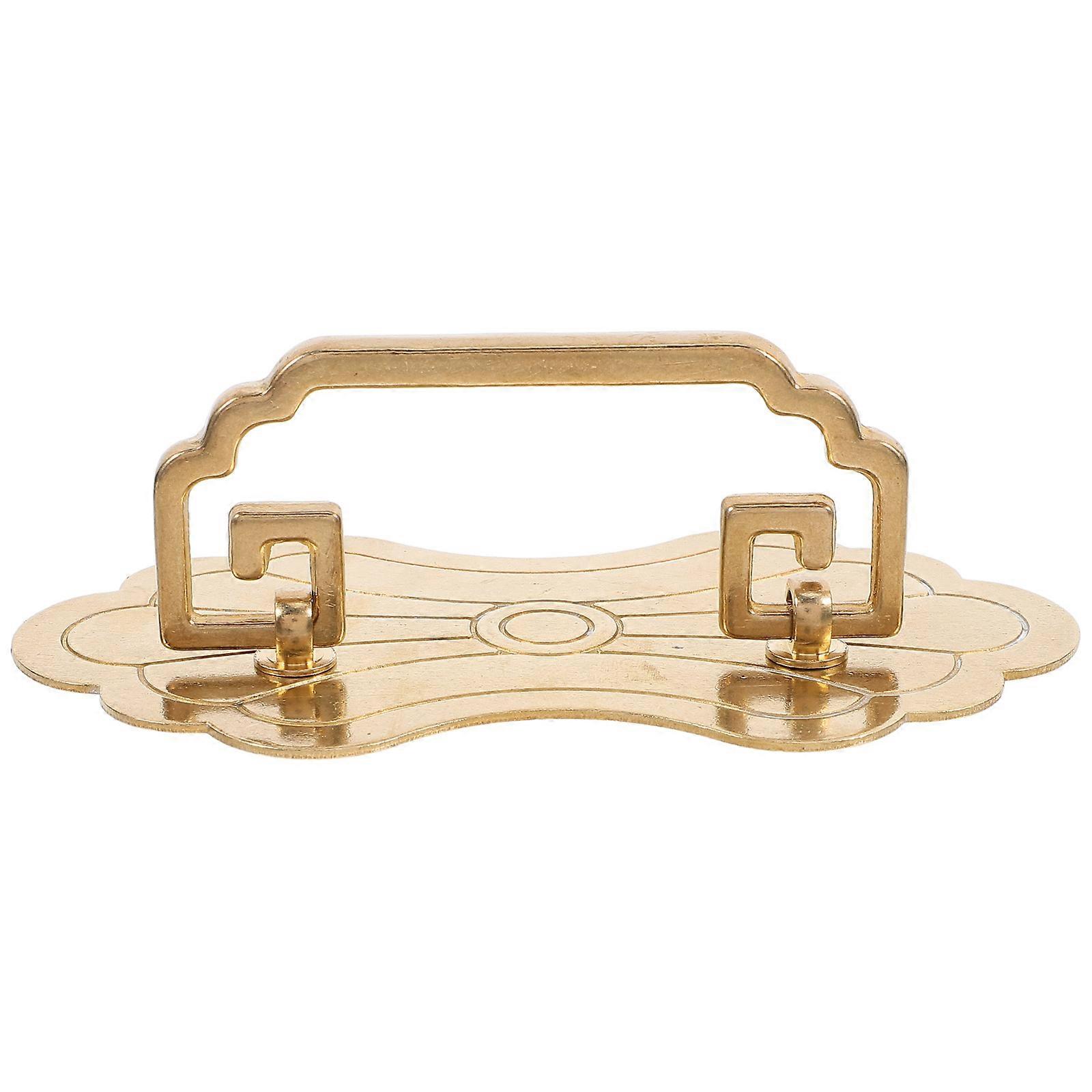 Cabinet Handles and Pulls Retro Cabinet Handle Brass Construction Furniture Upgrade 5.1×2.8×0.5in 1Set Replacement