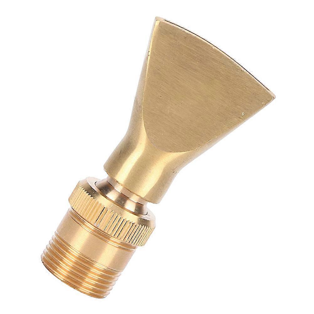 Adjustable Copper Fan Shaped Fountain Nozzle for Garden Sprinklers – Durable Water Sprayer Replacement with Point Inner and Outer Threads for Water