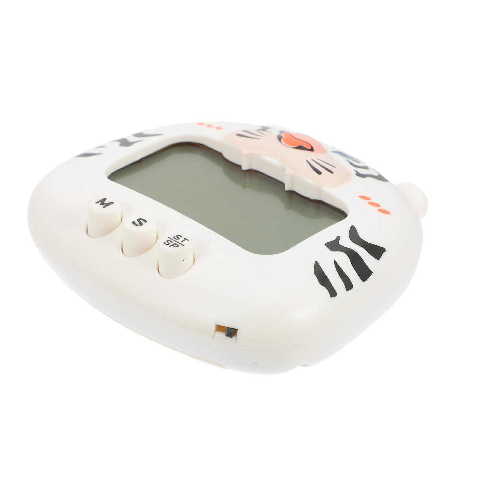 Countdown Timer Magnetic Adsorption Digital Timer Rectangular Shape White Color For Management 1Pack