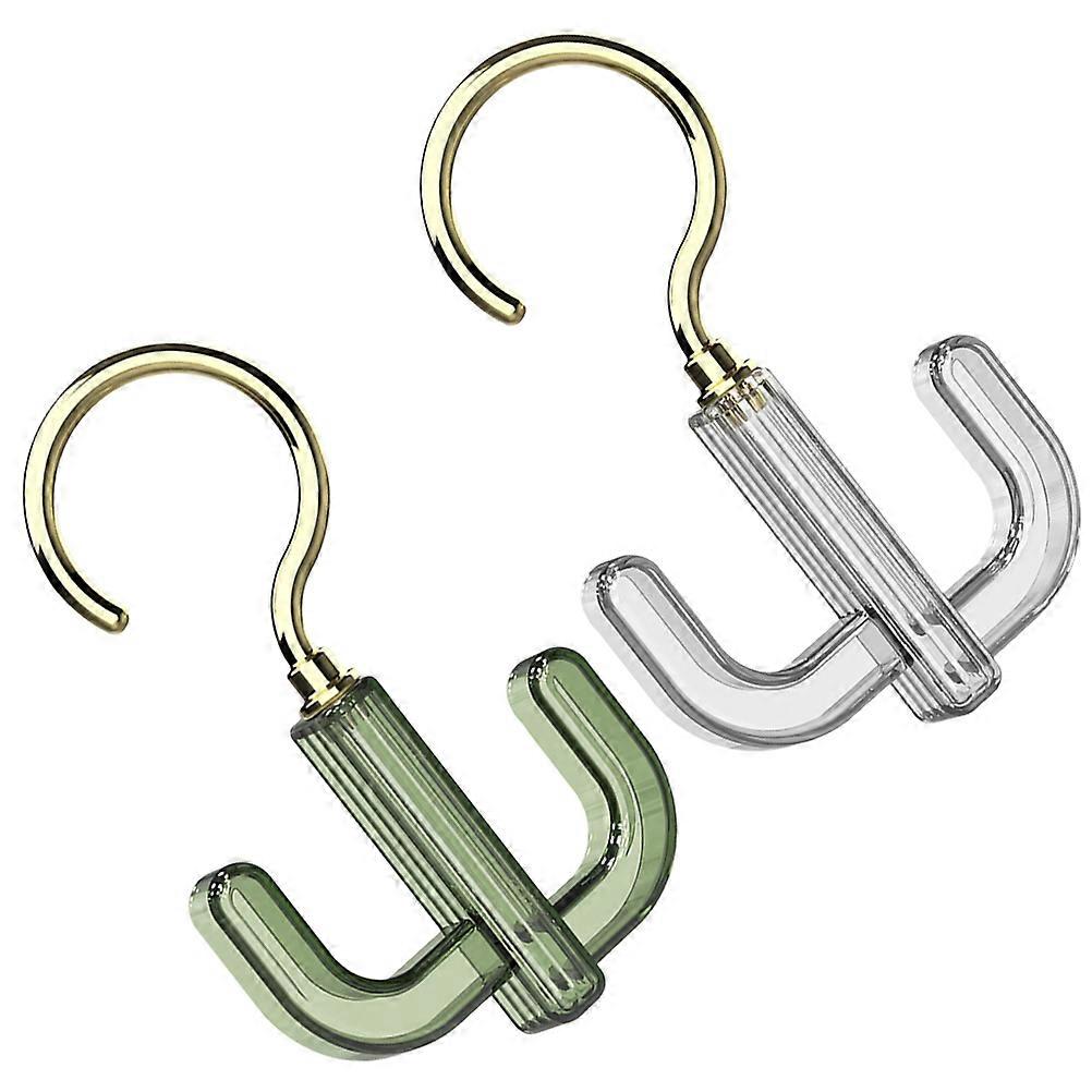 Rotating Tie Holder 360 Degree Rotating Hanger Organizer Transparent 2Pcs