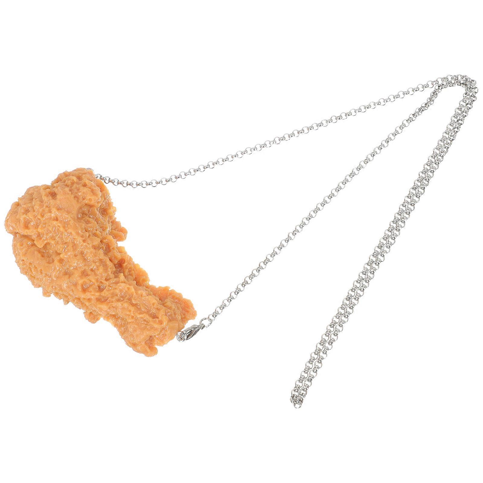 Funny Fried Chicken Necklace for Women – Unique Novelty Pendant Jewelry Perfect for Parties and Creative Accessories