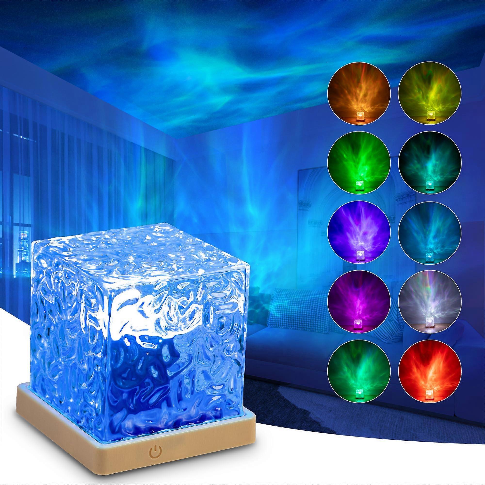 Lux Ocean Lamp, 3D Wave Lamp with 16 Colors, 30 Lighting Modes, Aurora Light Projector with Remote Control