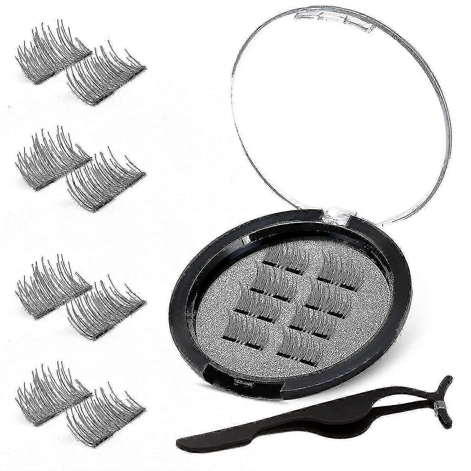 Dual Magnetic Eyelashes, 0.2mm Ultra Thin Magnet, Light Weight & Easy To Wear, Best 3d Reusable Eyelashes