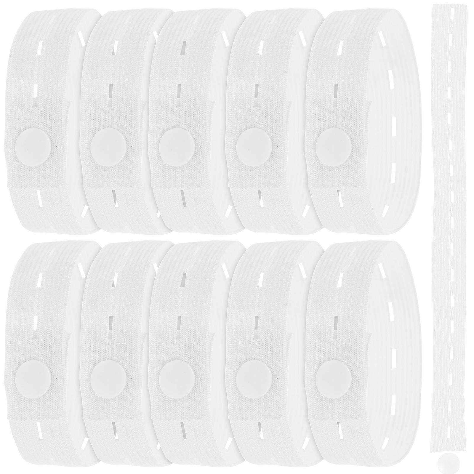 The **50pcs Elastic Band Clothes Storage Strap With Button** is a versatile and practical organizational tool designed to help keep your clothes and
