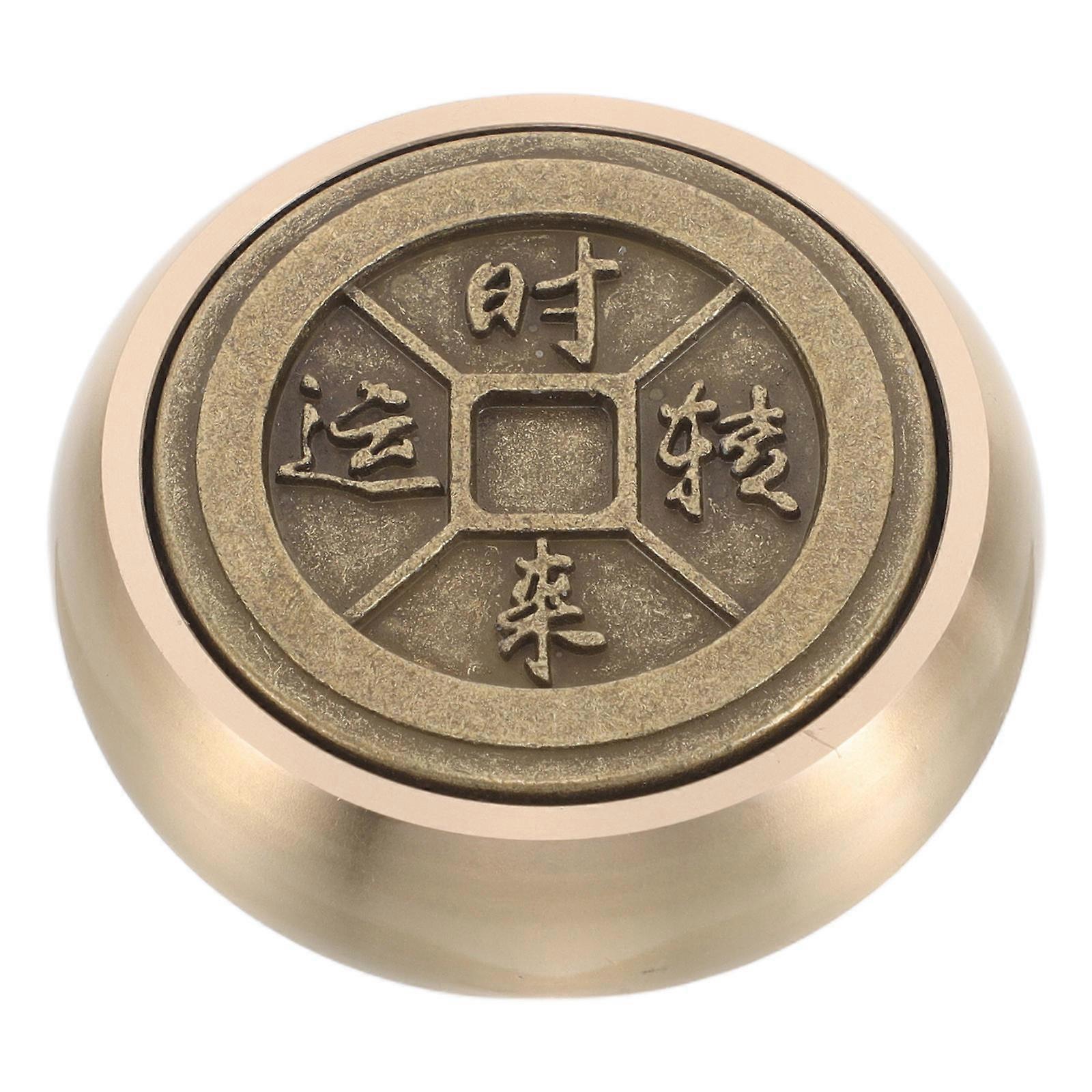 Solid Brass Paperweight Heavy Paperweight Desktop Calligraphy Weight Dark Brown 4.50X4.50X1.50CM 1Pack