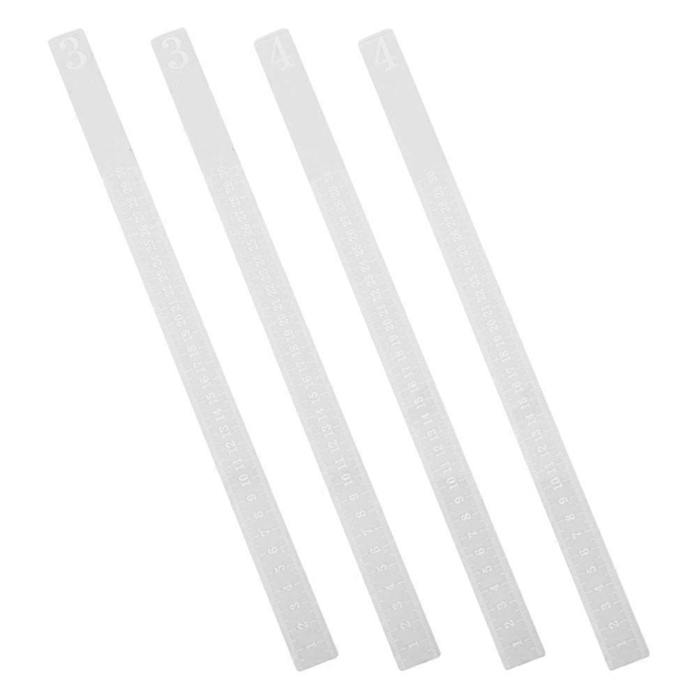 Culinary Ruler Acrylic Cookie Leveling Ruler Kitchen Baking Assistance Home Bakers 15.7×1×0.2in 4Set