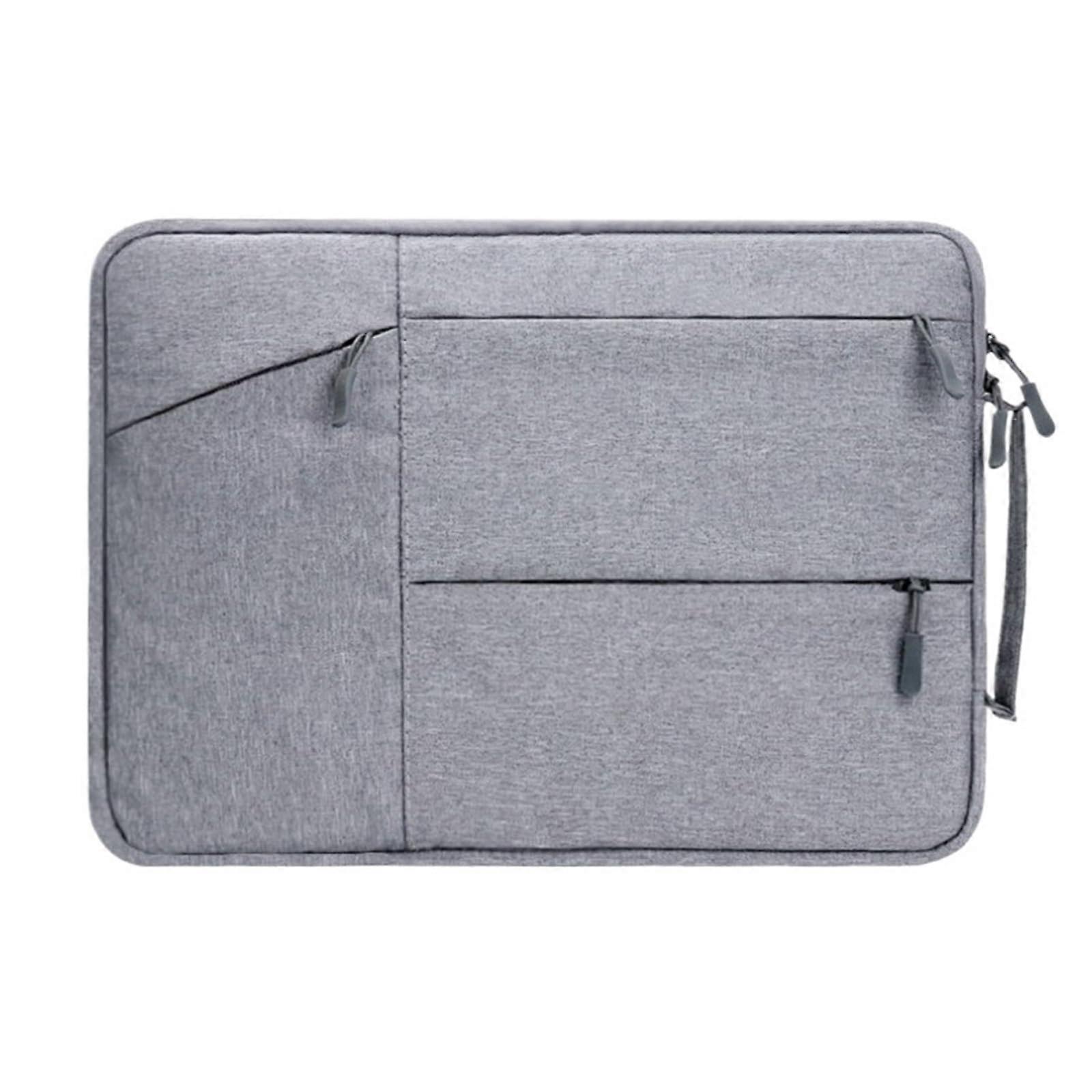 Laptop Sleeve 13.3-Inch Light Gray Protective Case Large Capacity Portable Notebook Sleeve