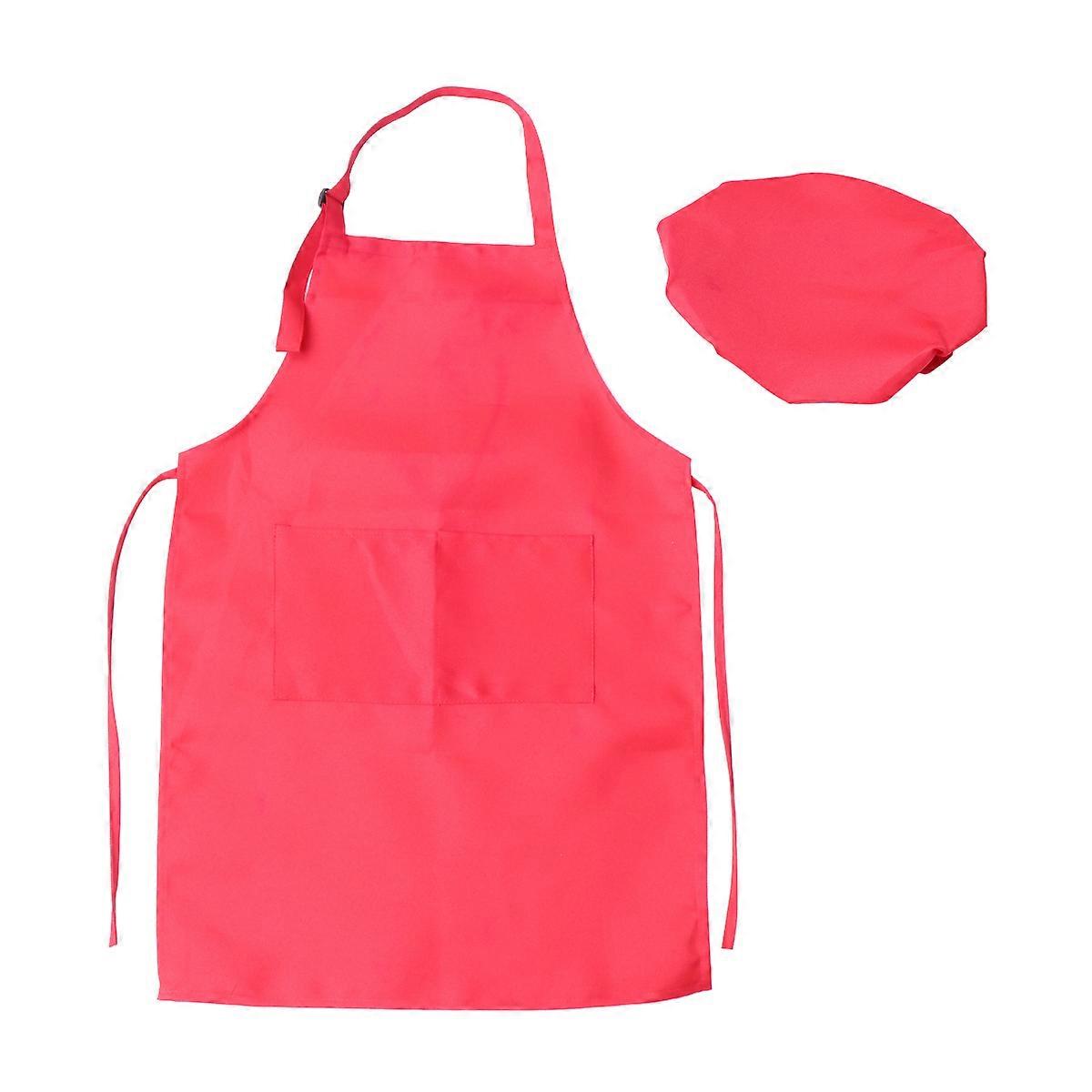 It looks like you've shared a product title for an **art and painting apron set** designed for children, which includes a red chef hat. Let me help