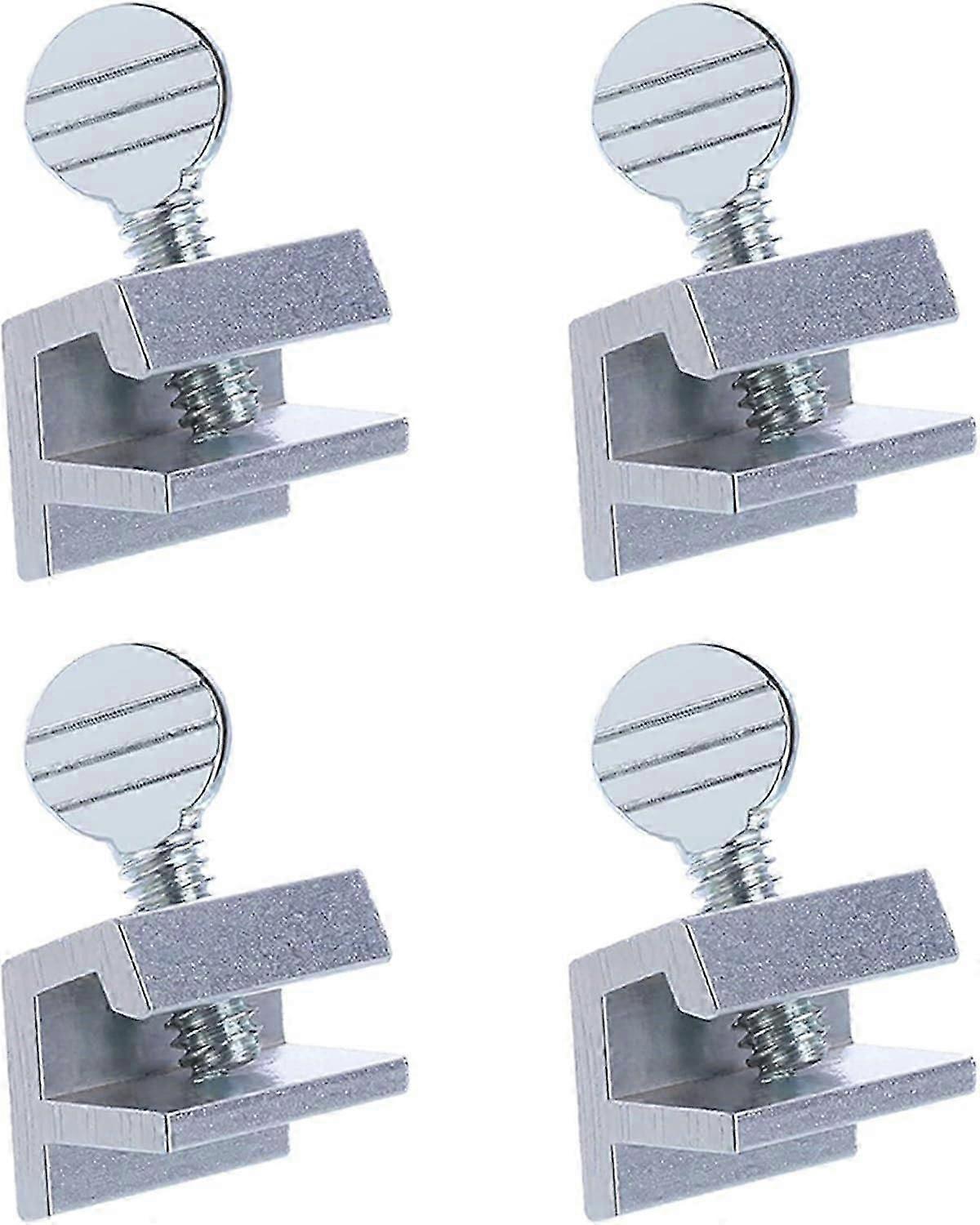 1st Sliding Window Locks Aluminum Metal Window Locks Security Safety Door Locks Adjustable Security Locks with Keys (Silver, 4 Sets)
