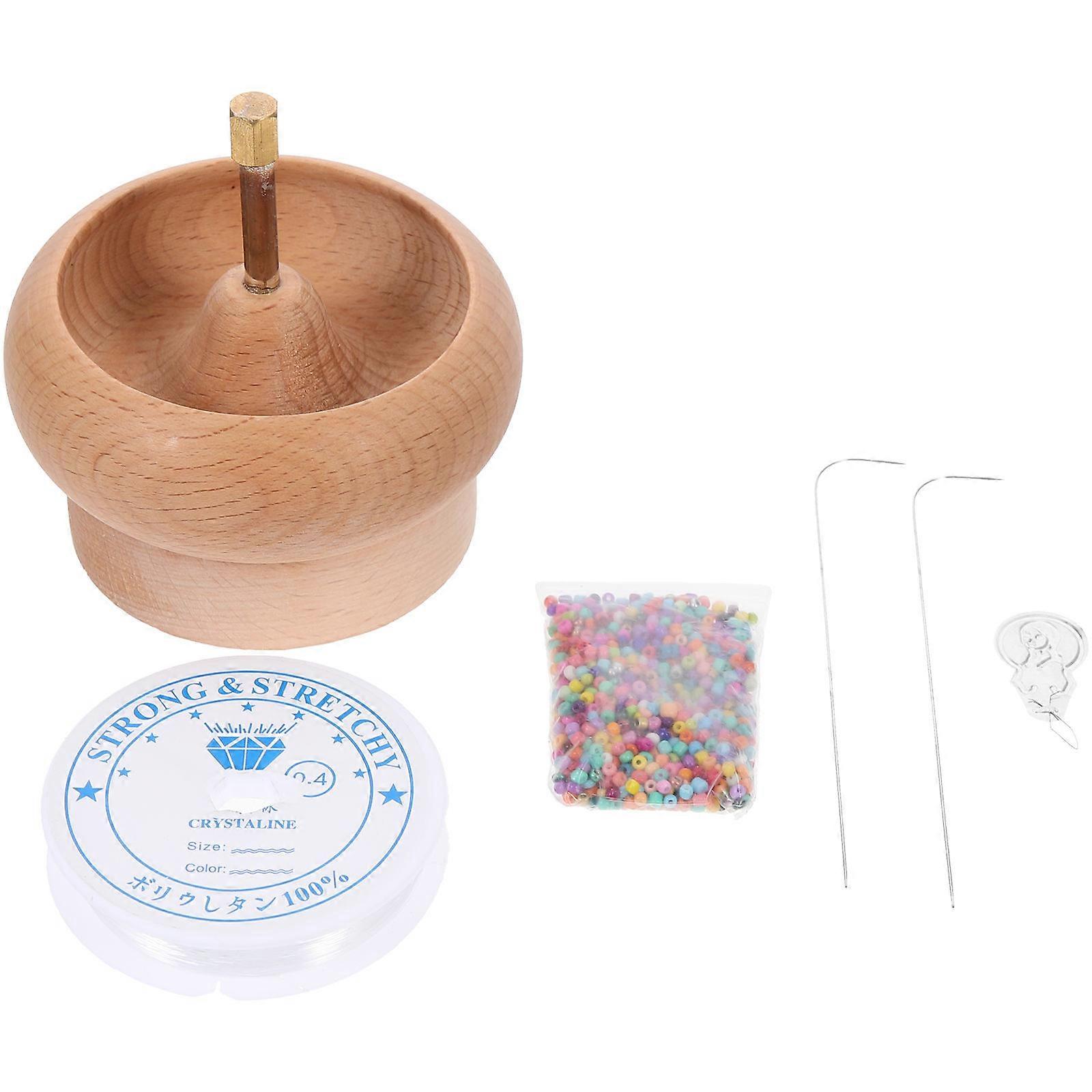 Diy Design Perlenschale mit Nadel für Erwachsene Perlenfädeln 9,5 x 9 cm Kunststoffperlenzubehör 1Set