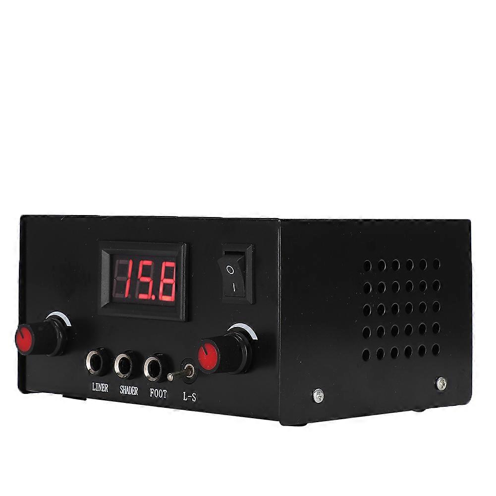 Professional Tattoo Power Supply Alloy Tattoo Power Source Tattoo Accessory Black
