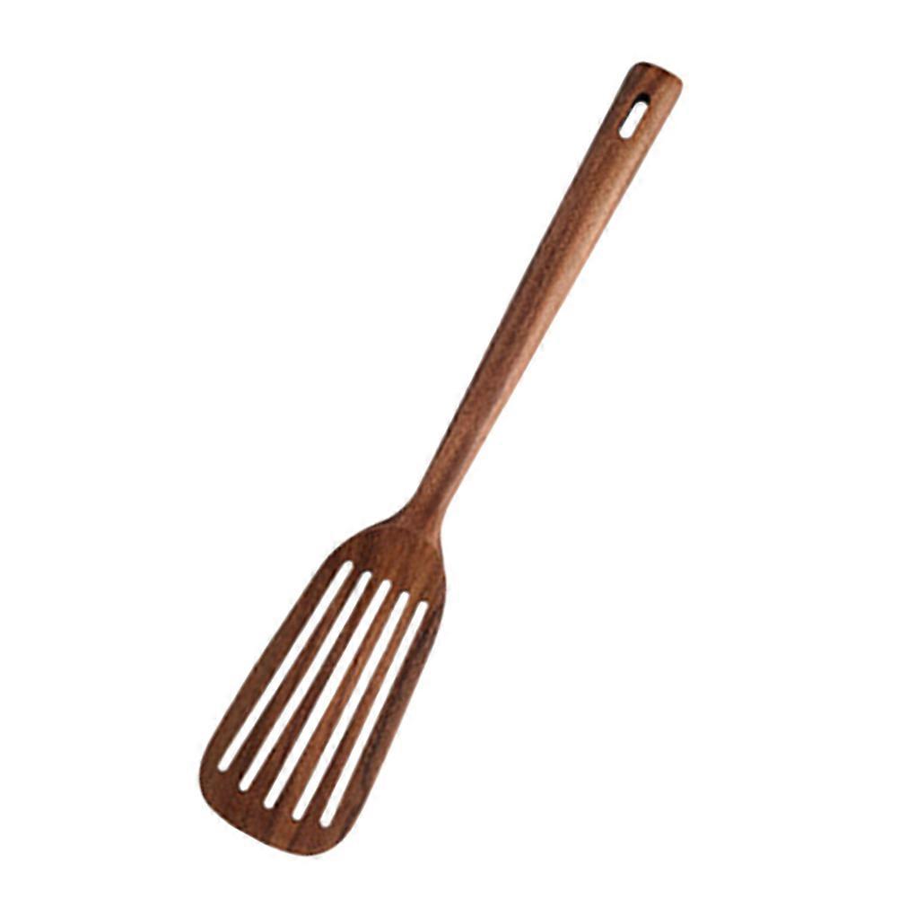 Wood Cook with Long Handle for Comfortable Cooking in Light Brown Color Perfect for Kitchen Use 1PC
