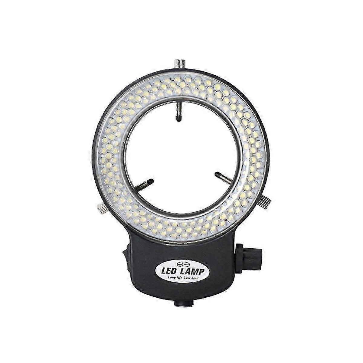 Microscope Light- Ring Light Adjustable 144 Lamp Beads LED Light Source Industrial Microscope Ring Illuminator -EU Plug