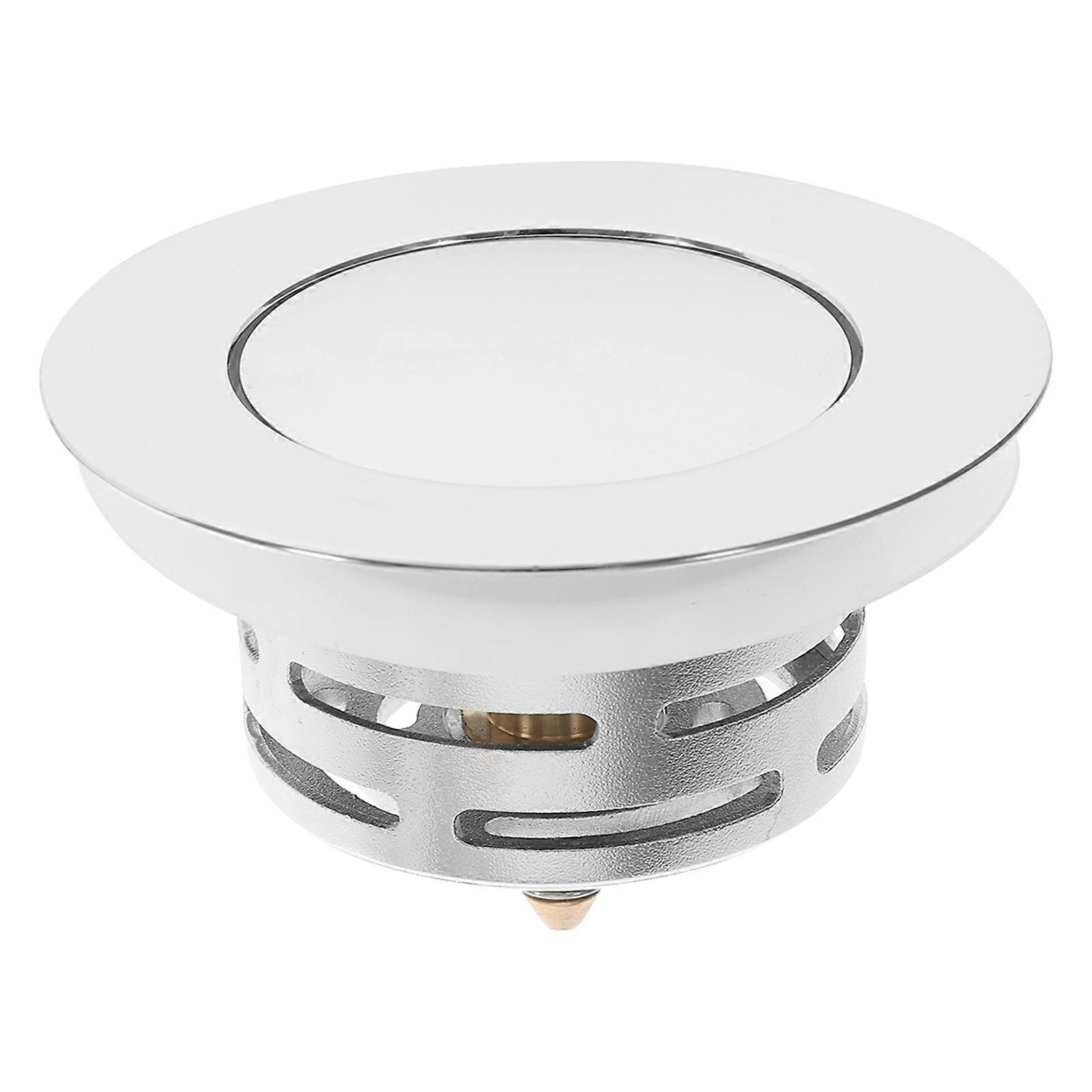 Copper Sink Drain Filter for Basin Use Prevents Hair Clogging Easy to Clean Silver 1 Piece