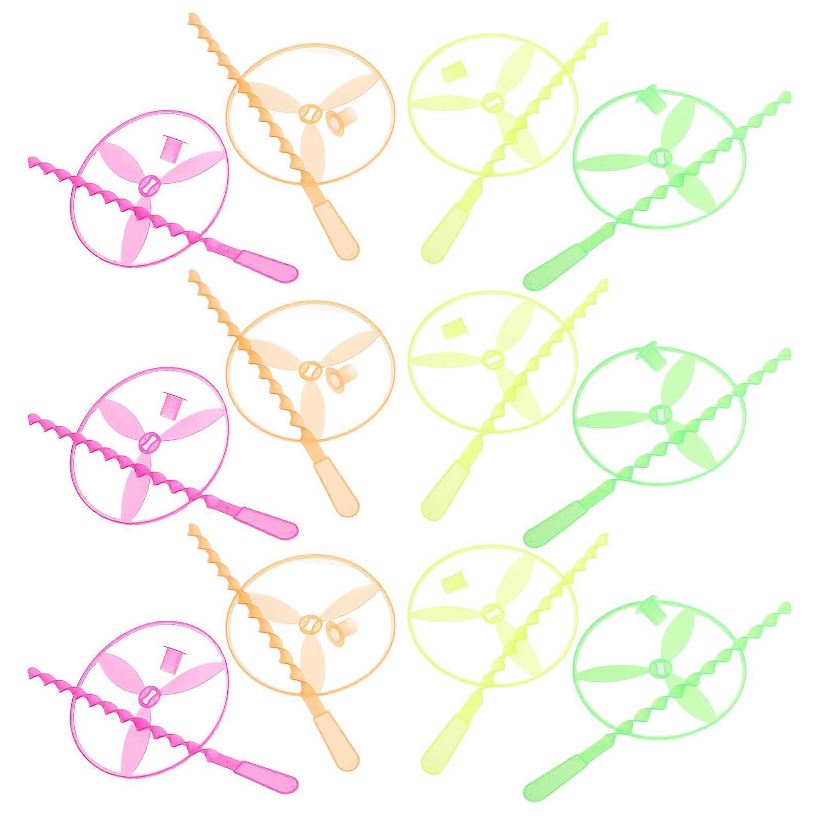 Flying Disc Toy Bamboo Dragonfly Toys Children Rotating 40Set