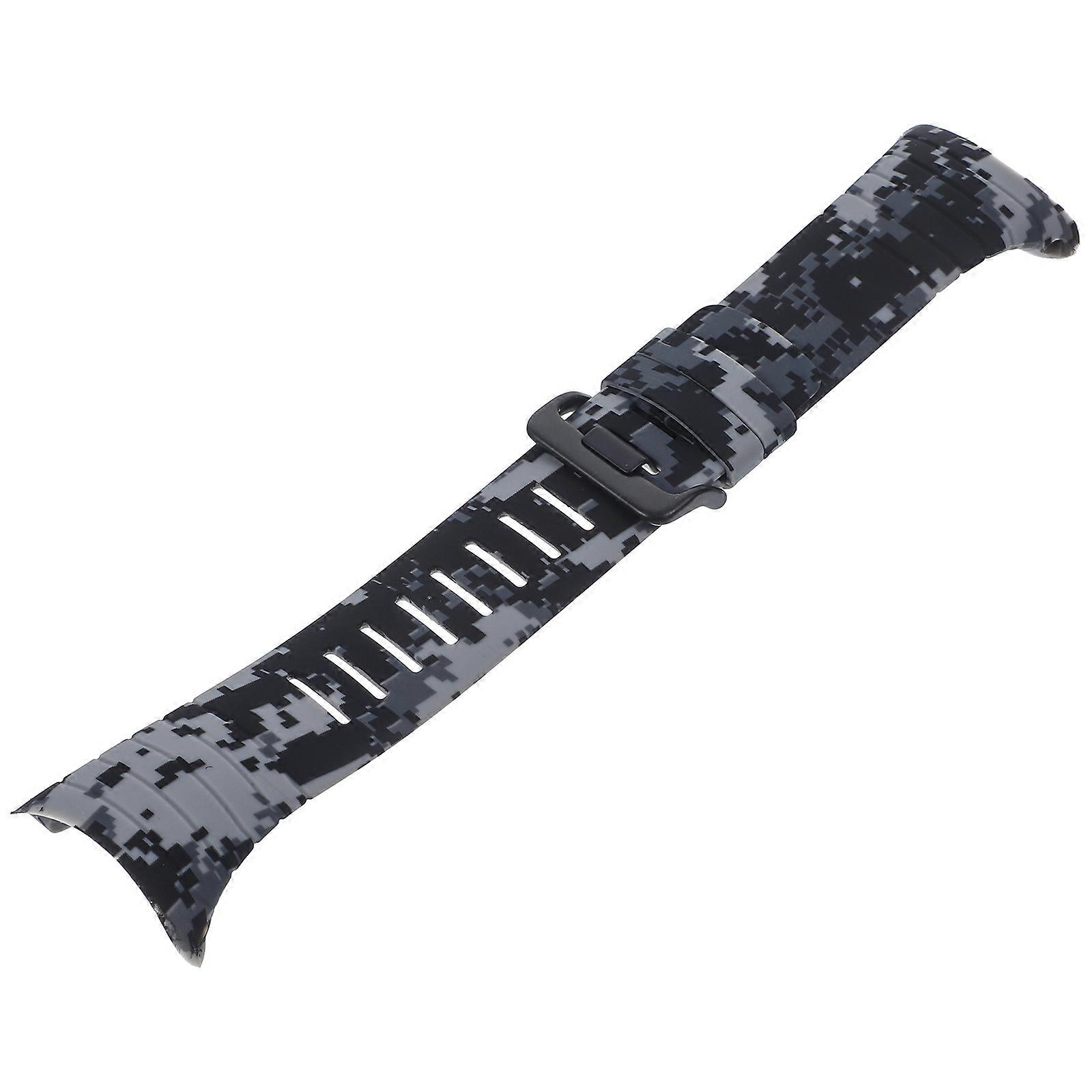 Adjustable TPU Camouflage Watch Strap for Core Comfortable Replacement Band, Fashionable Design for Casual and Formal Wear
