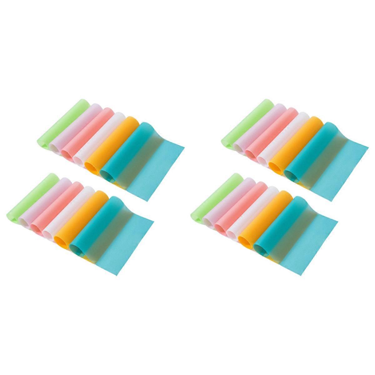 24 Pack Refrigerator Mats, Washable Refrigerator Liners, Fridge Pad, Easy to Clean Shelf Liner, Cutt