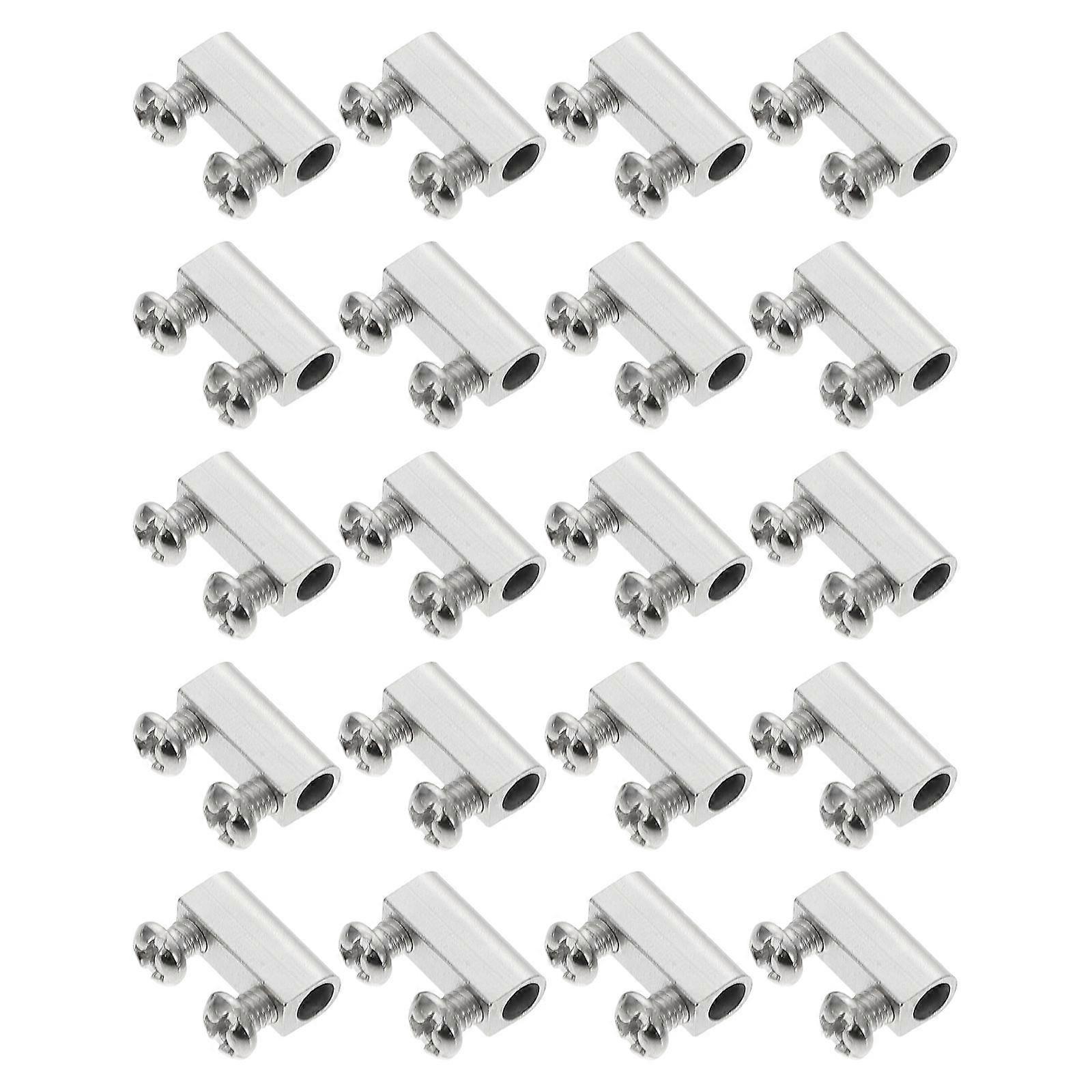 Metal Double-Ended Rope Clamps For Home Life 1.20X0.50X0.40CM High Temperature Resistance 20 Sets