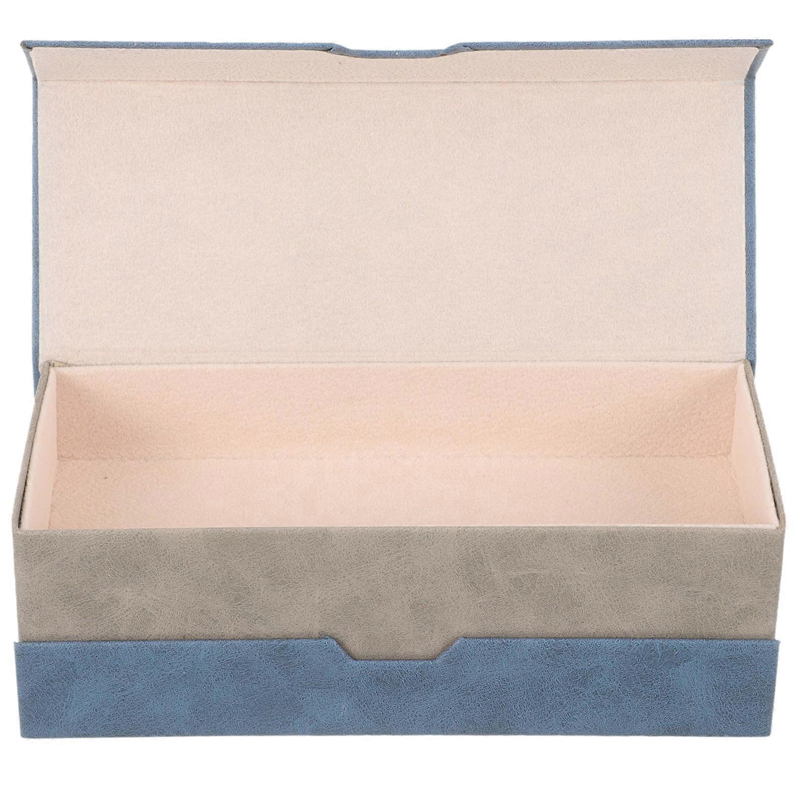 Multiple Spectacle Case Double Glasses Case Travel Container Blue 16.00X6.00X5.50CM Scratch Protection 1Pack