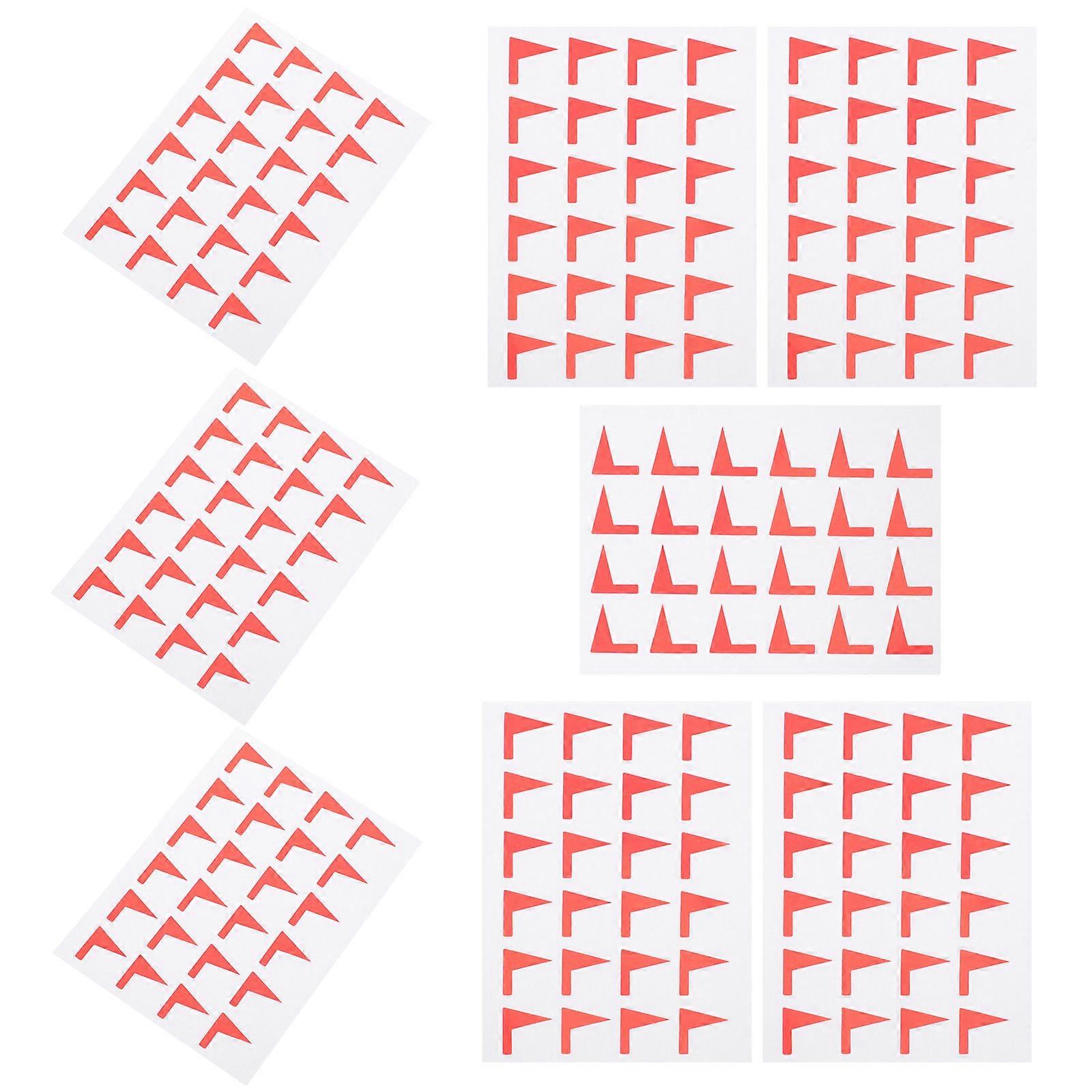 Red Flag Shaped Self Adhesive Label Stickers, 12 Sheets – Ideal for Storage Jar Marking, Decorative Map Planning with Easy Peel Design