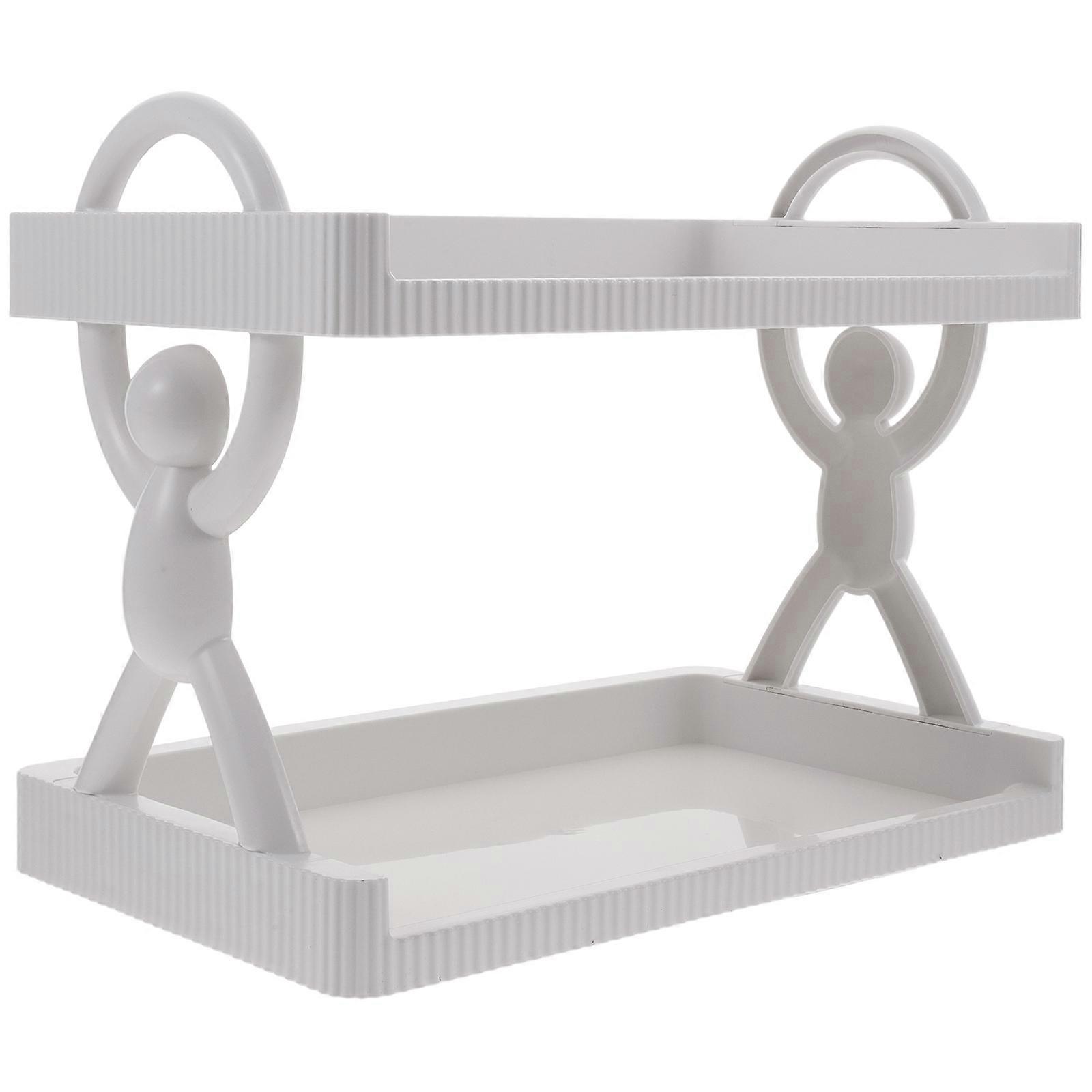 Multi Layer Storage Rack Dual Use Organizer For Household Use Size 24X14.5X19.5CM Designed With PP Material 1Pcs