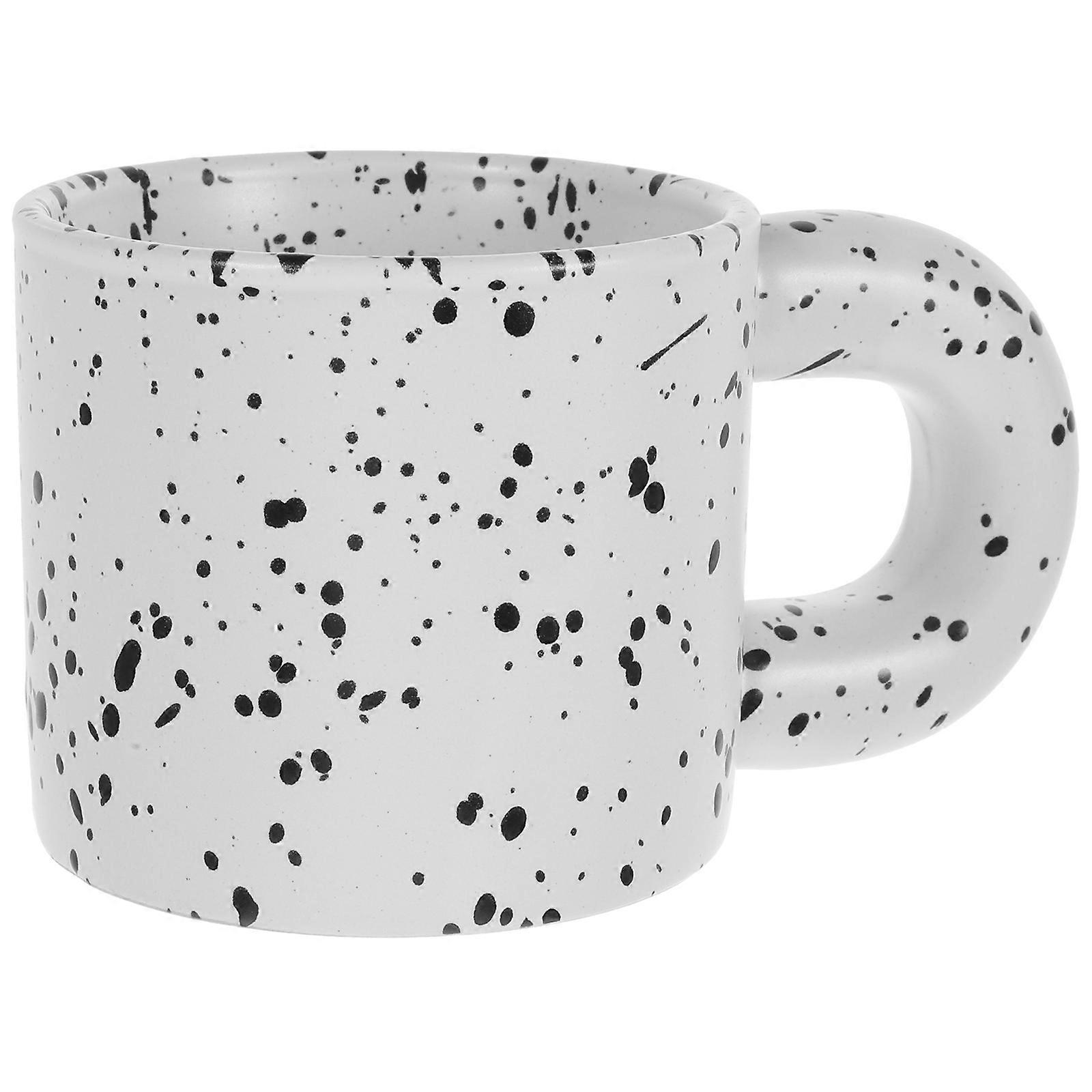Multi Color Ceramic Mug with Comfortable Handle for Home Use Elegant Nordic Style 12 oz