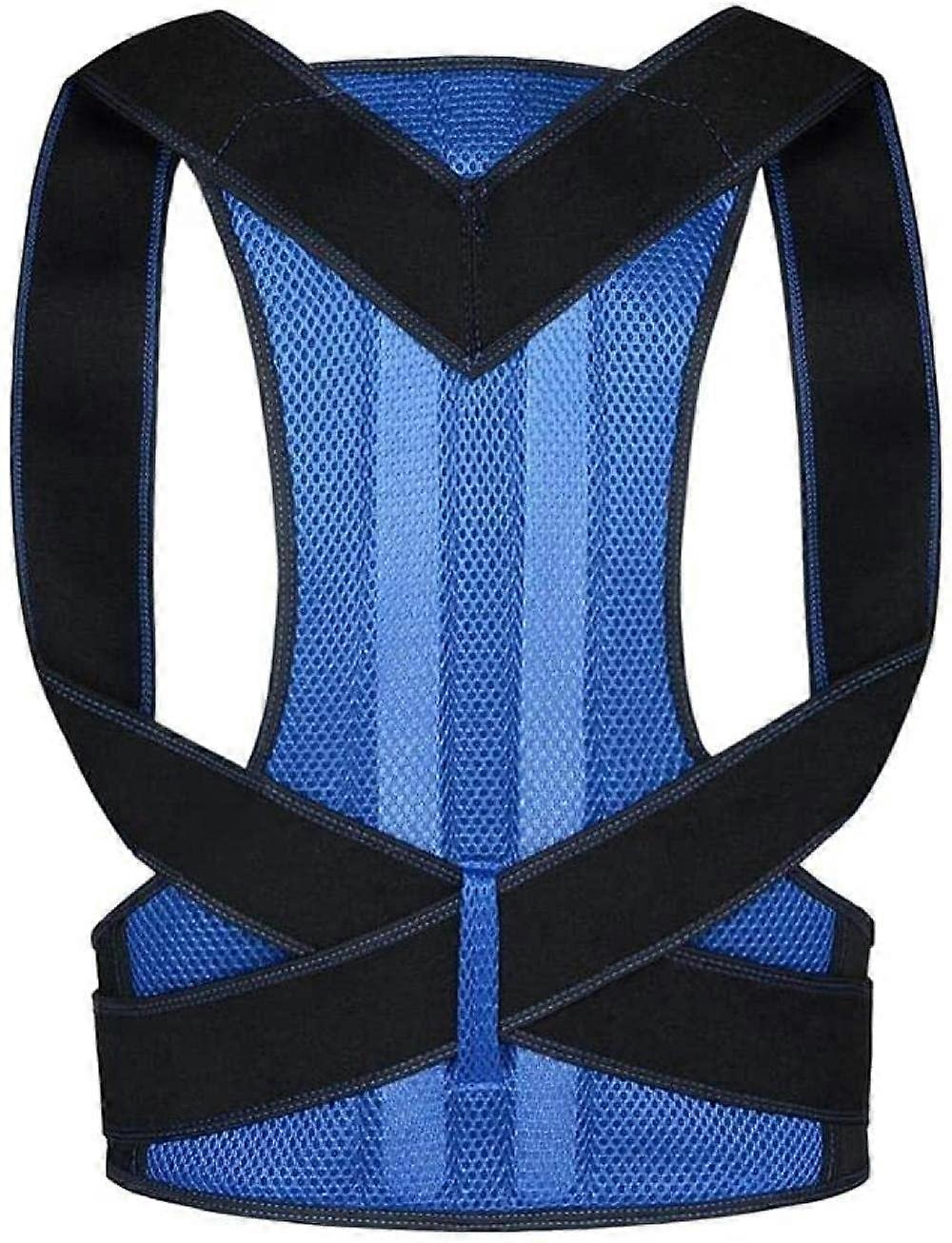 Portable Back Support Belt, Adjustable Unisex Posture Corrector, Reusable Back Brace, Reduces Back Pain, Medium L