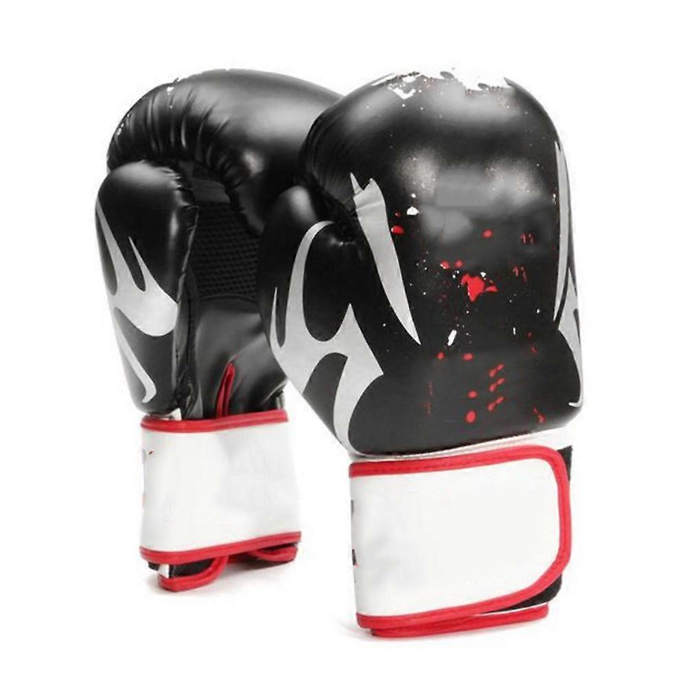 Black PU Boxing Gloves for Men and Women Ideal for Training Competition and Heavy Bag Use 1 Pair