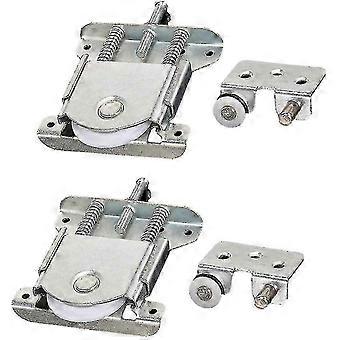 2025 Set Of 2 Sliding Pieces For Wardrobe Door - Wheels - Wheels - Wheels - Rollers - Guides With Shock Absorber Pad - Load Capacity 20 Kg - Ssxjv
