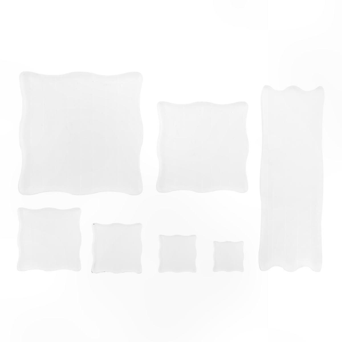 Acrylic Stamping Blocks Set, 7-Piece Clear Stamp Tool Kit for Crafting