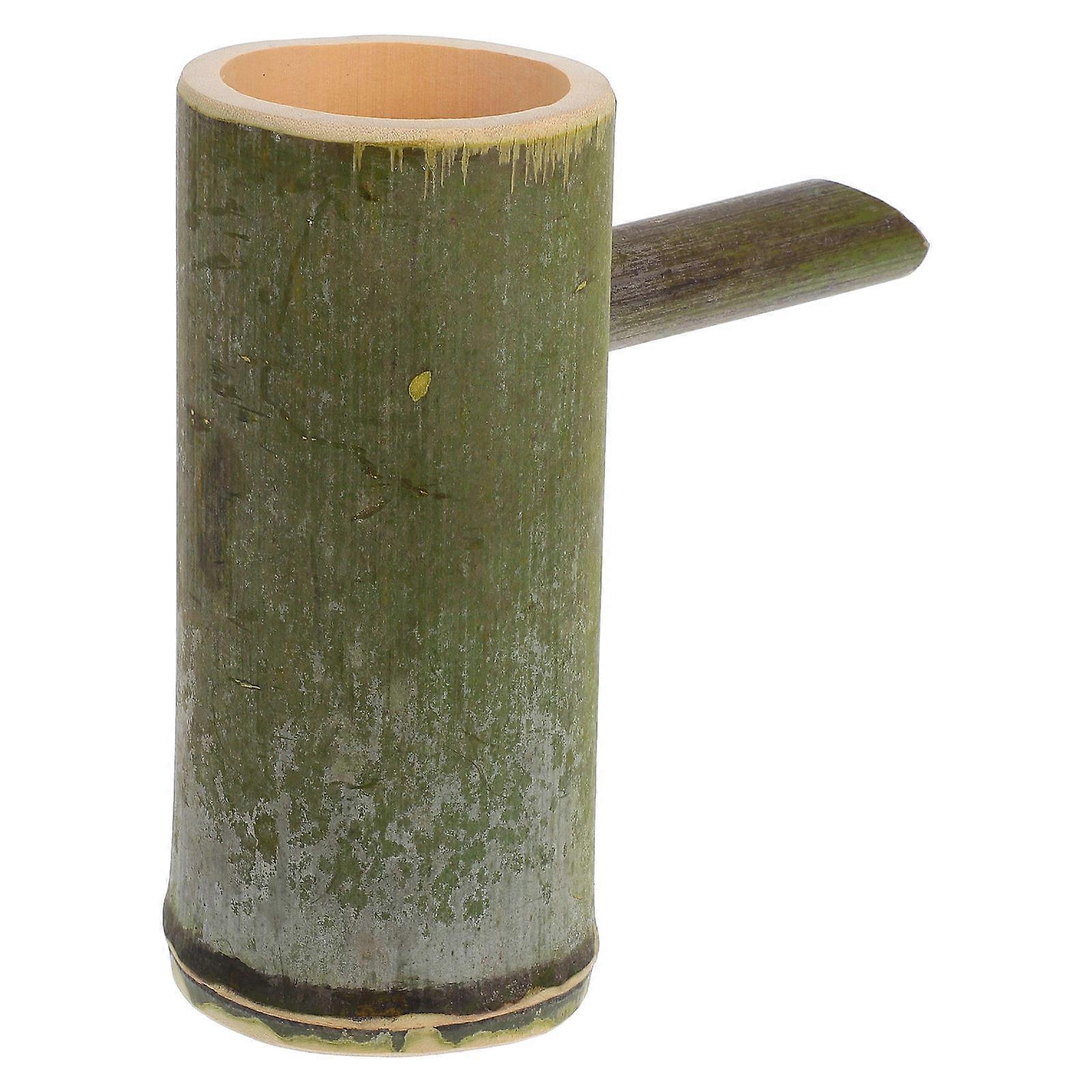 Bamboo Water Fountain Handcrafted for Indoor Outdoor Use Creates Calming Atmosphere with Elegance Multi