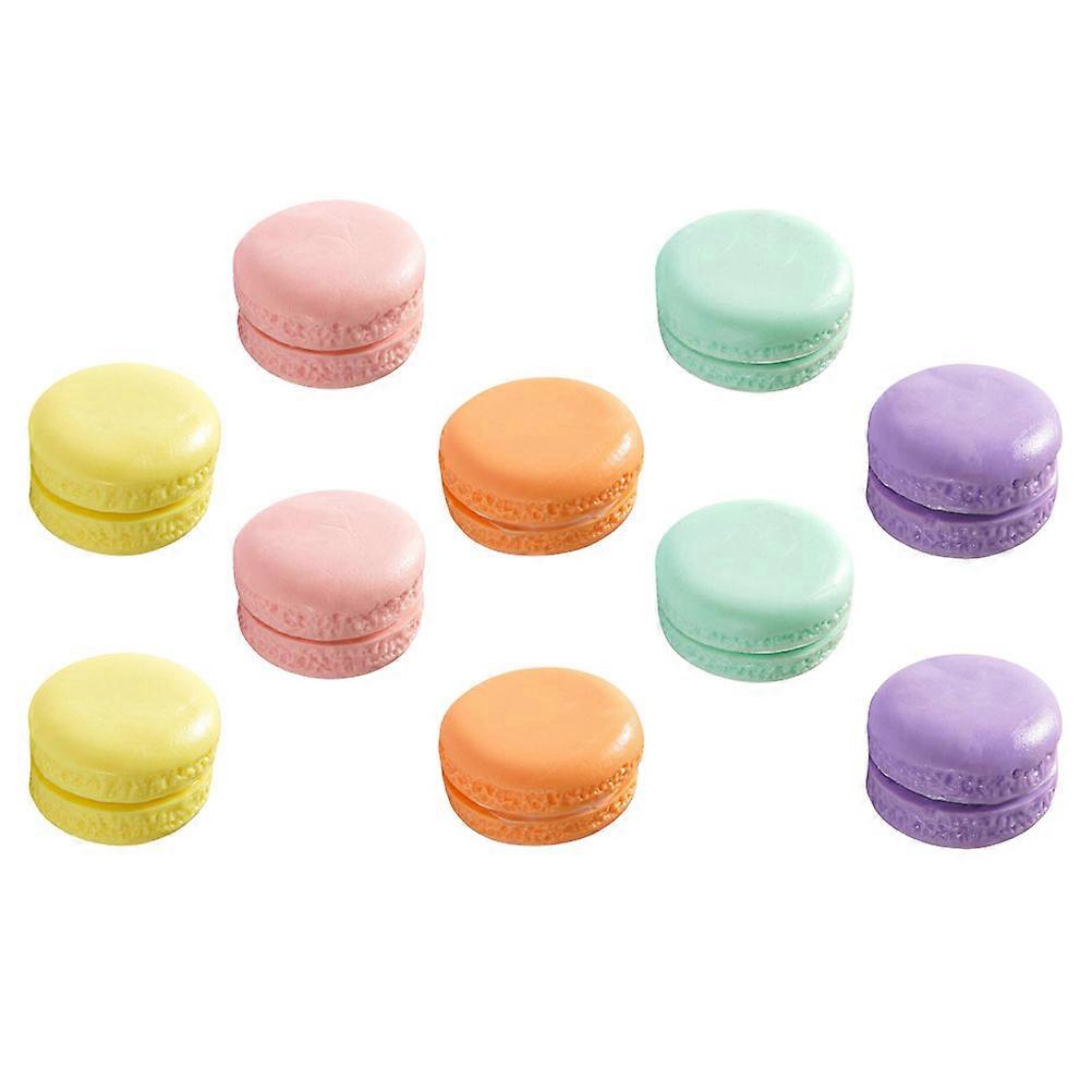 10pcs Artificial Macaron Models Simulated Colorful Macaron Model Showcase Desserts Props