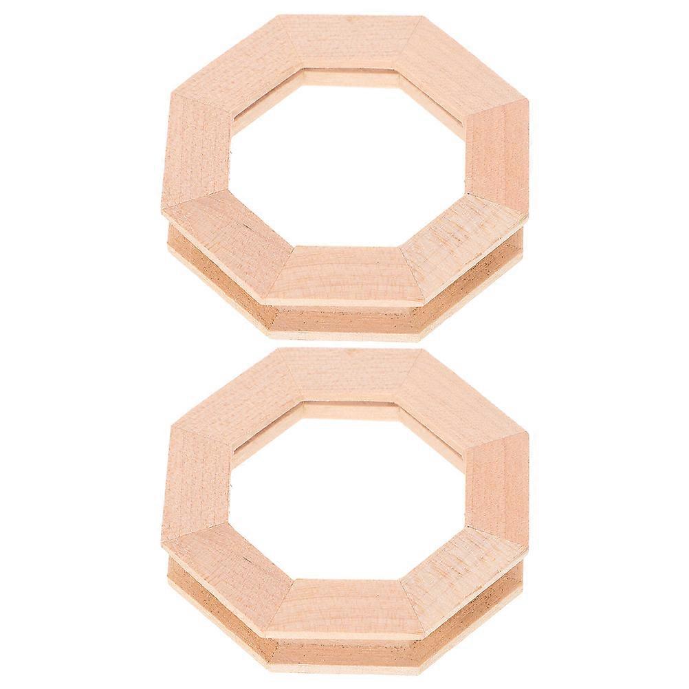 2pcs Dollhouse Octagon Window Set 1