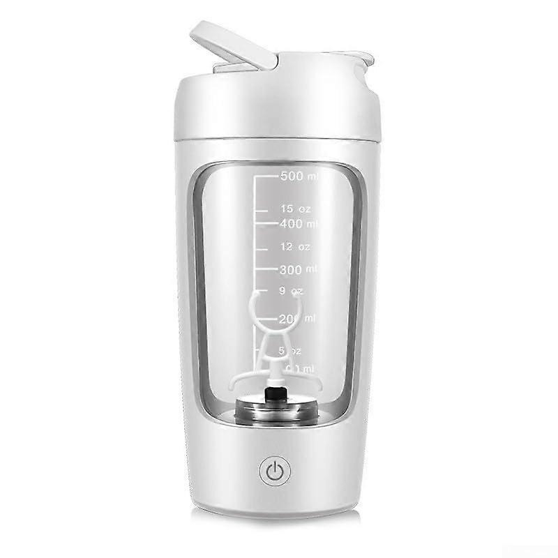 Multifunctional Electric Shaker For Smoothies And Juices, Rechargeable Mixer, White, User-Friendly Design
