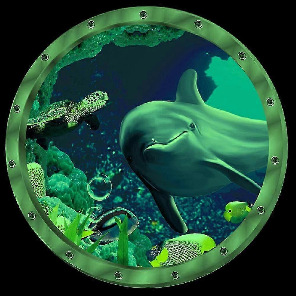 12"x12" Creative Removable Glow in The Dark Ocean View Wall Decals 3D Under The