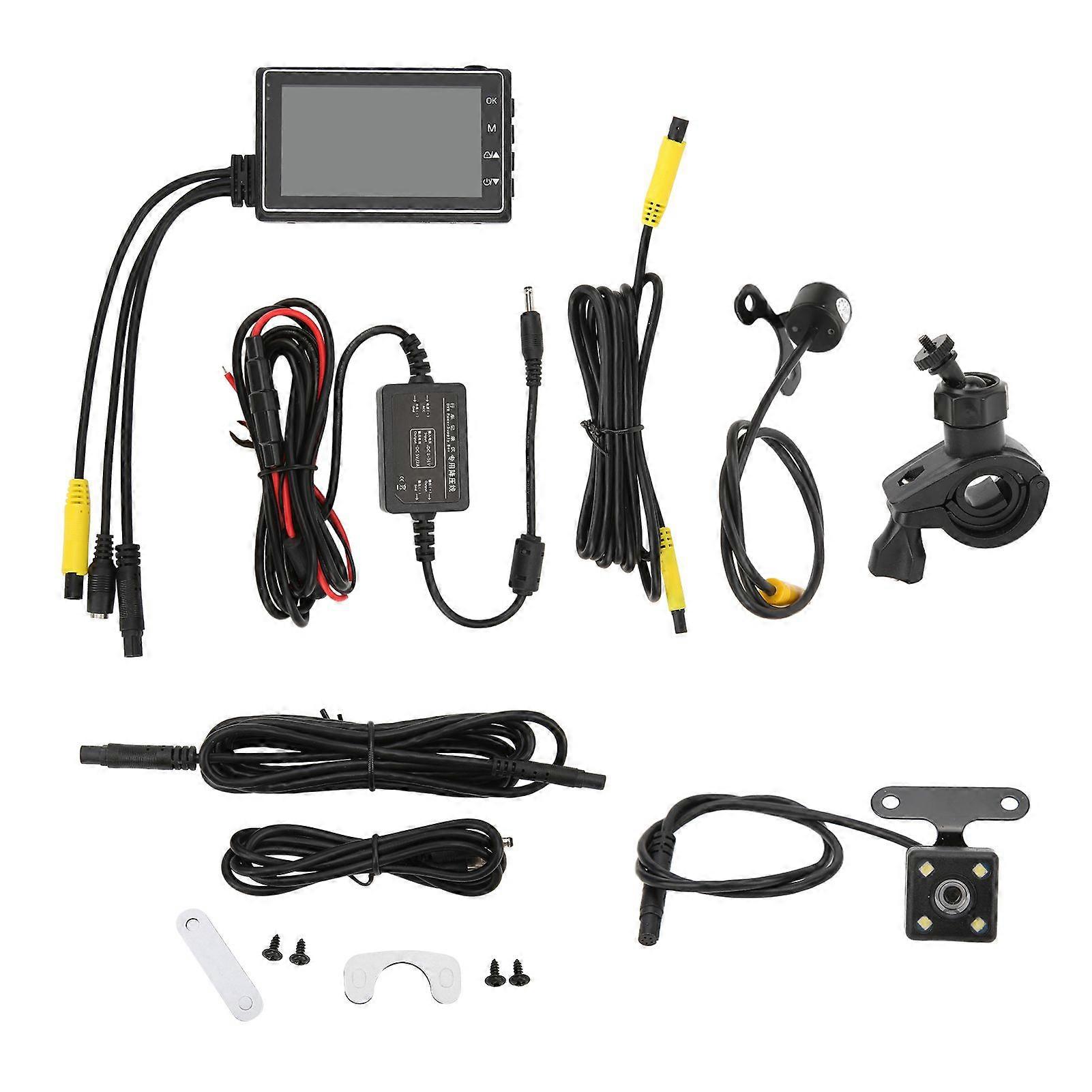 Motorcycle dash cam front and rear dual camera 1080P 720P