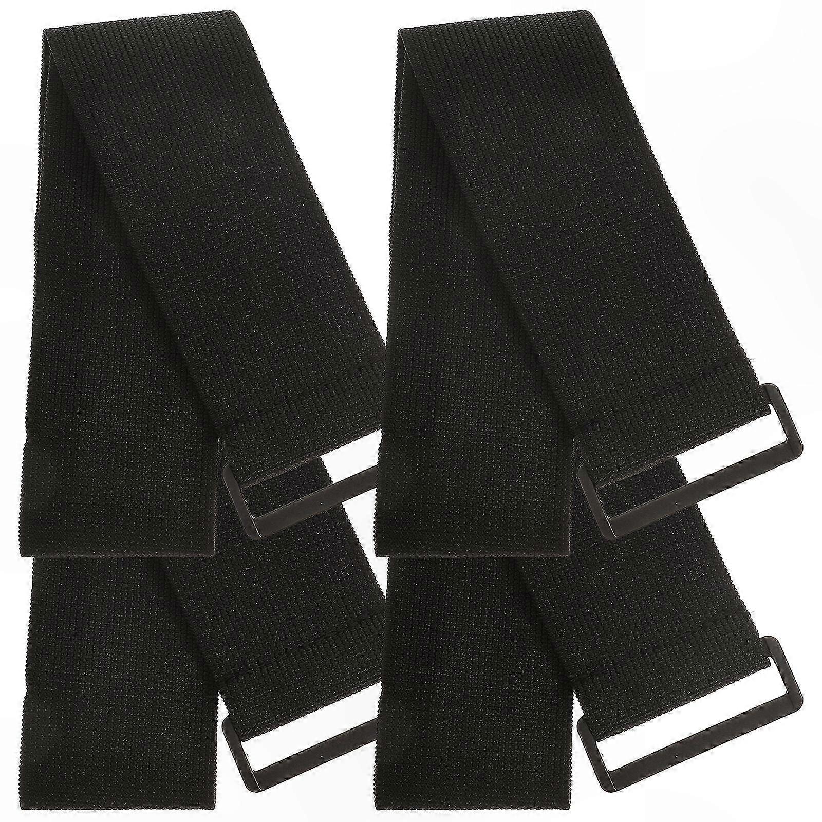 Multipurpose Elastic Hook and Loop Straps, Reusable Cinch Ties for Organization, 4 Pack