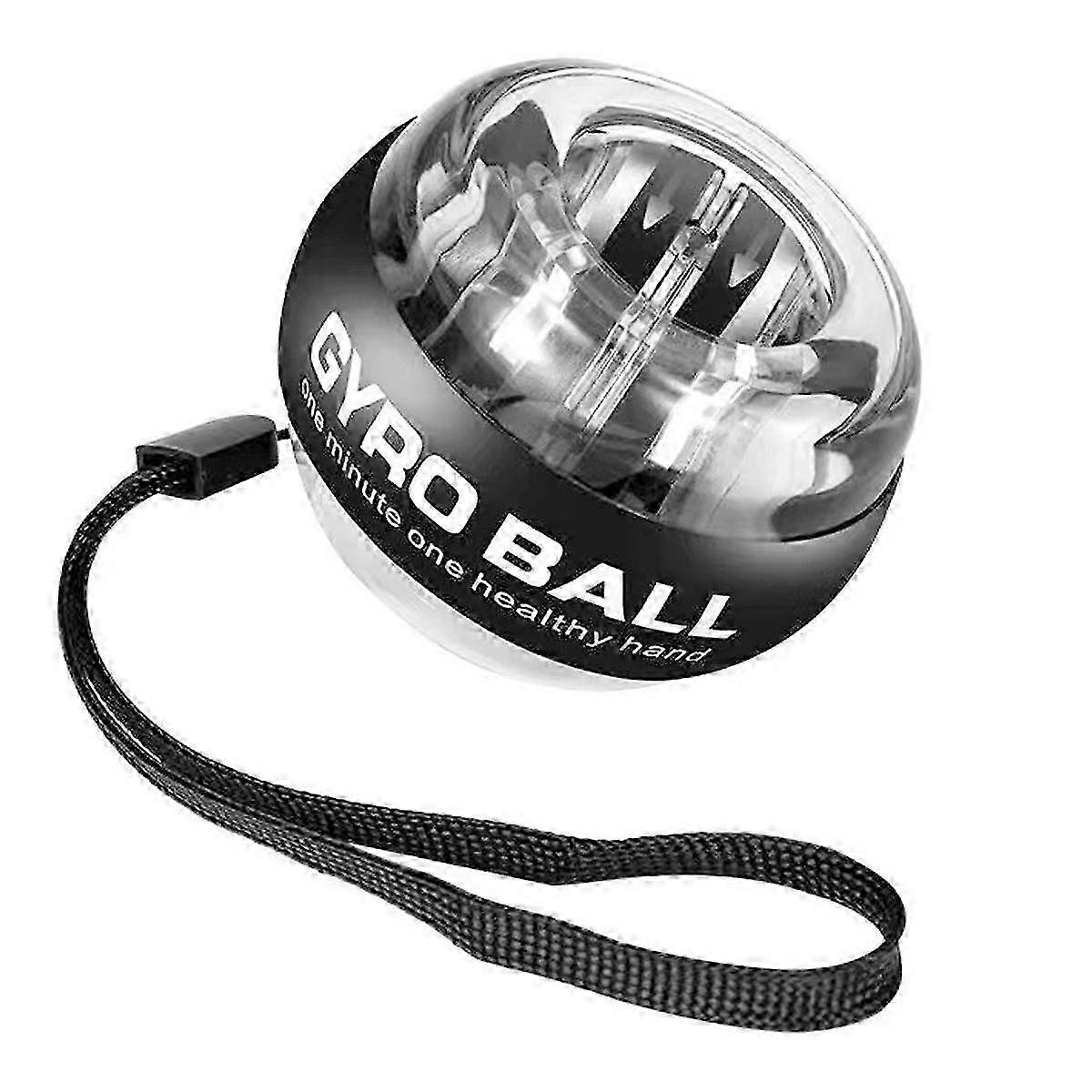 LED Light-Up Gyro Wrist Exerciser - Arm Muscle & Joint Strength Training Tool with Automatic Spin Function