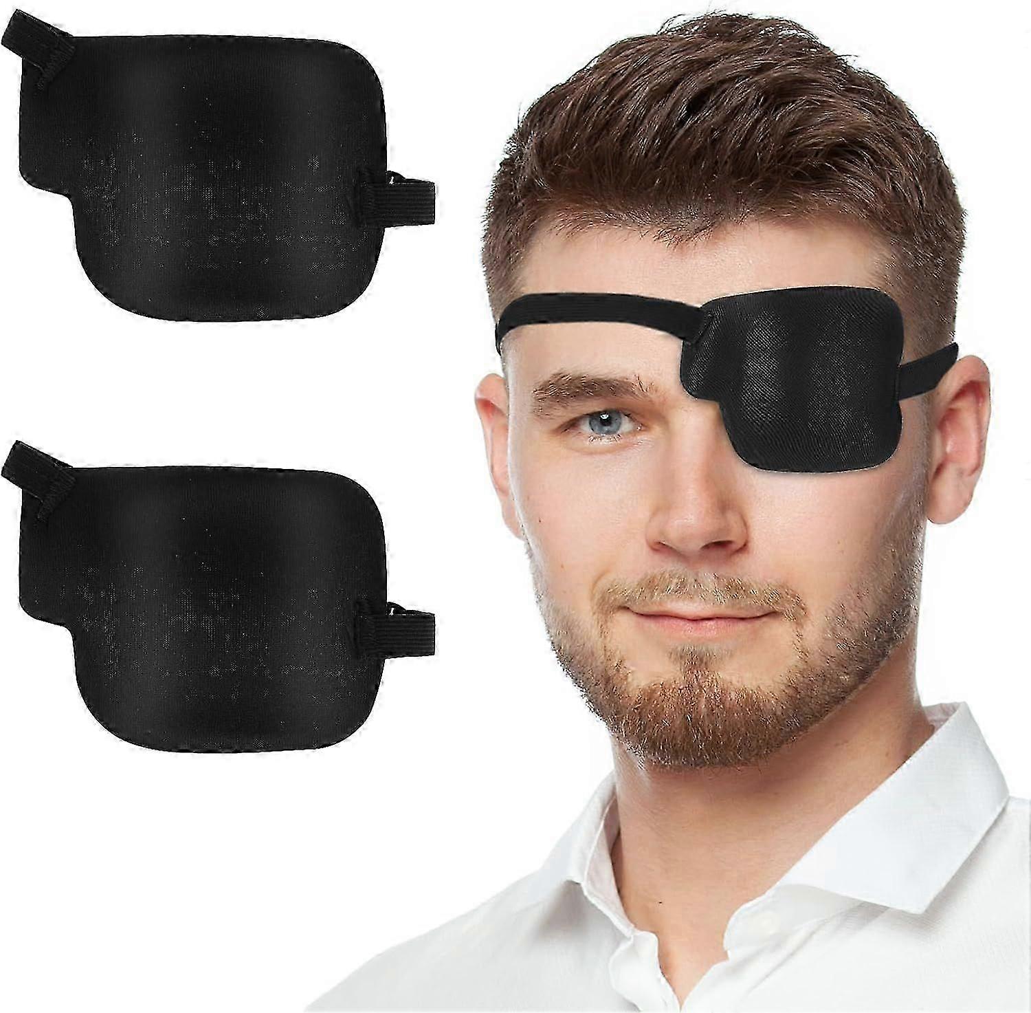 2Pcs Left Eye Patches for Adults, 3D Adjustable Medical Eye Patch for Left Eye