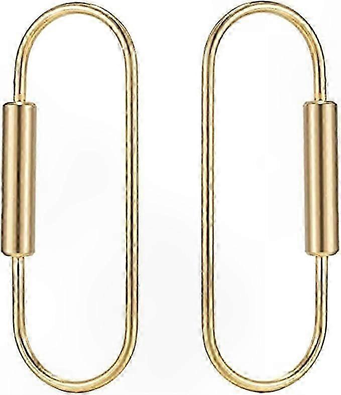 Keychain Ring Set of 2, Durable Screw Lock Clip for Secure Key Storage