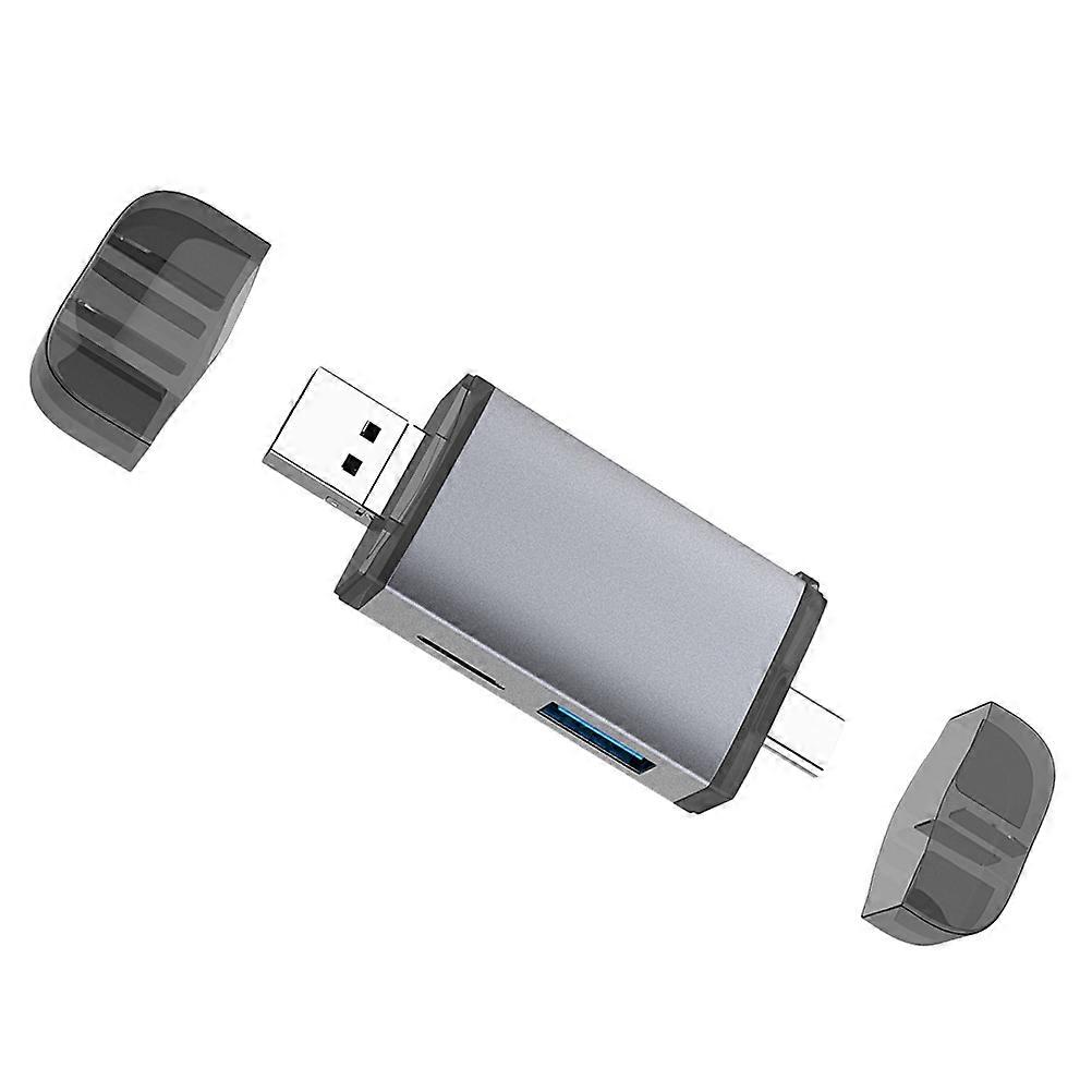 USBC Card Reader for Phone Use Grey ABS Material with Fast Data Transmission and Plug Play Function 3.5 x 1.5 inches