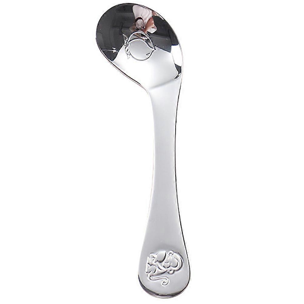 Durable Stainless Steel Self Feeding Spoon for Weaning – Ergonomic Grip, Smooth Polished Surface for Safe Eating