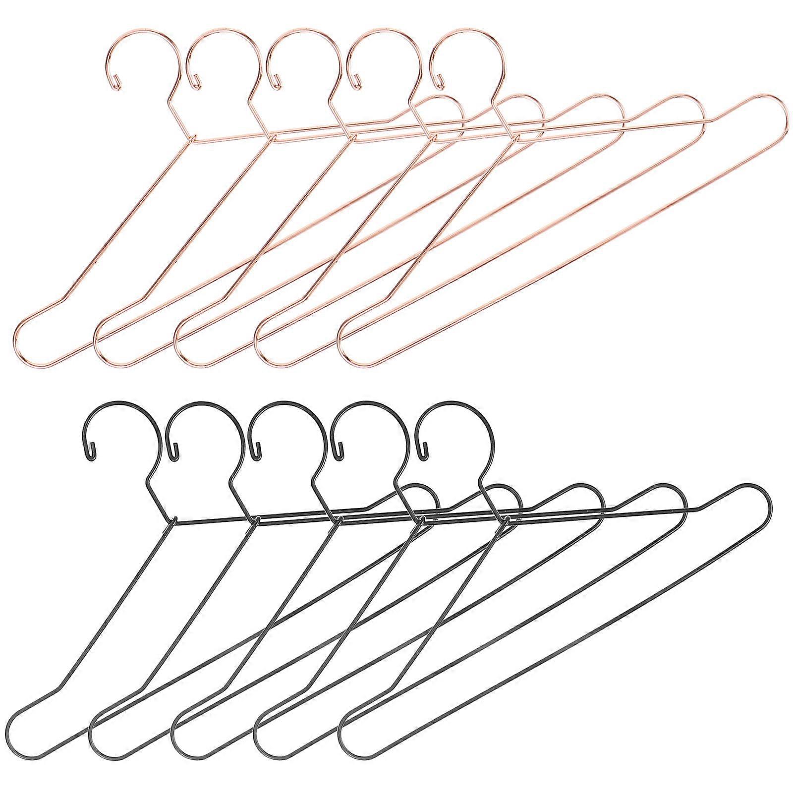 Durable Metal Doll Clothes Hangers for Decoration Assorted Color Keeps Clothes Neat 10pcs