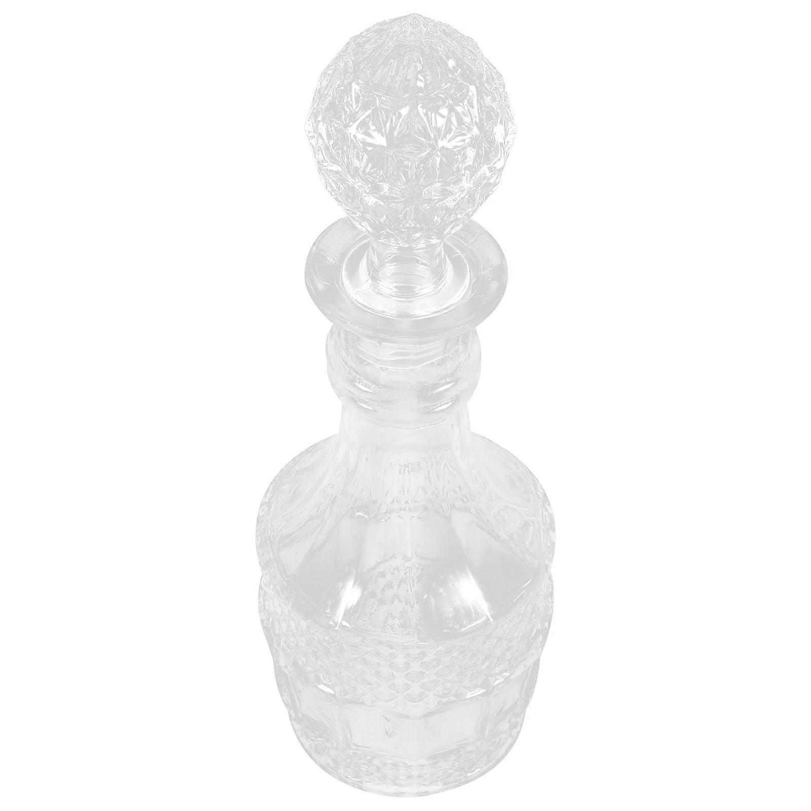 Elegant Glass Whiskey Decanter for Home Use with Smooth Surface and Stable Display 9.5 x 4.3 Inches