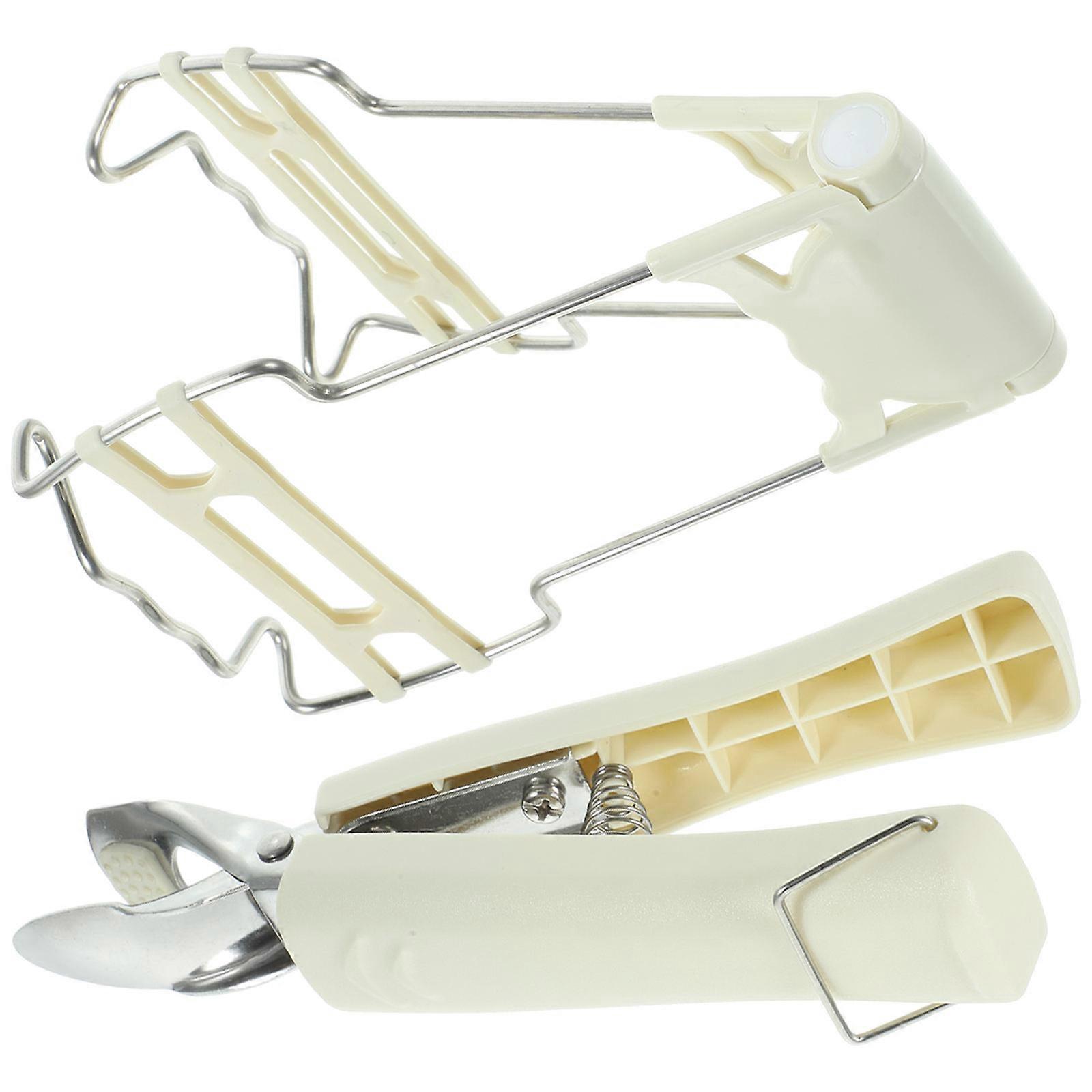 Hot Bowl Gripper Set Heat Resistant Kitchen Tool for Safe Handling and Serving of Hot Dishes Modern Steel Design