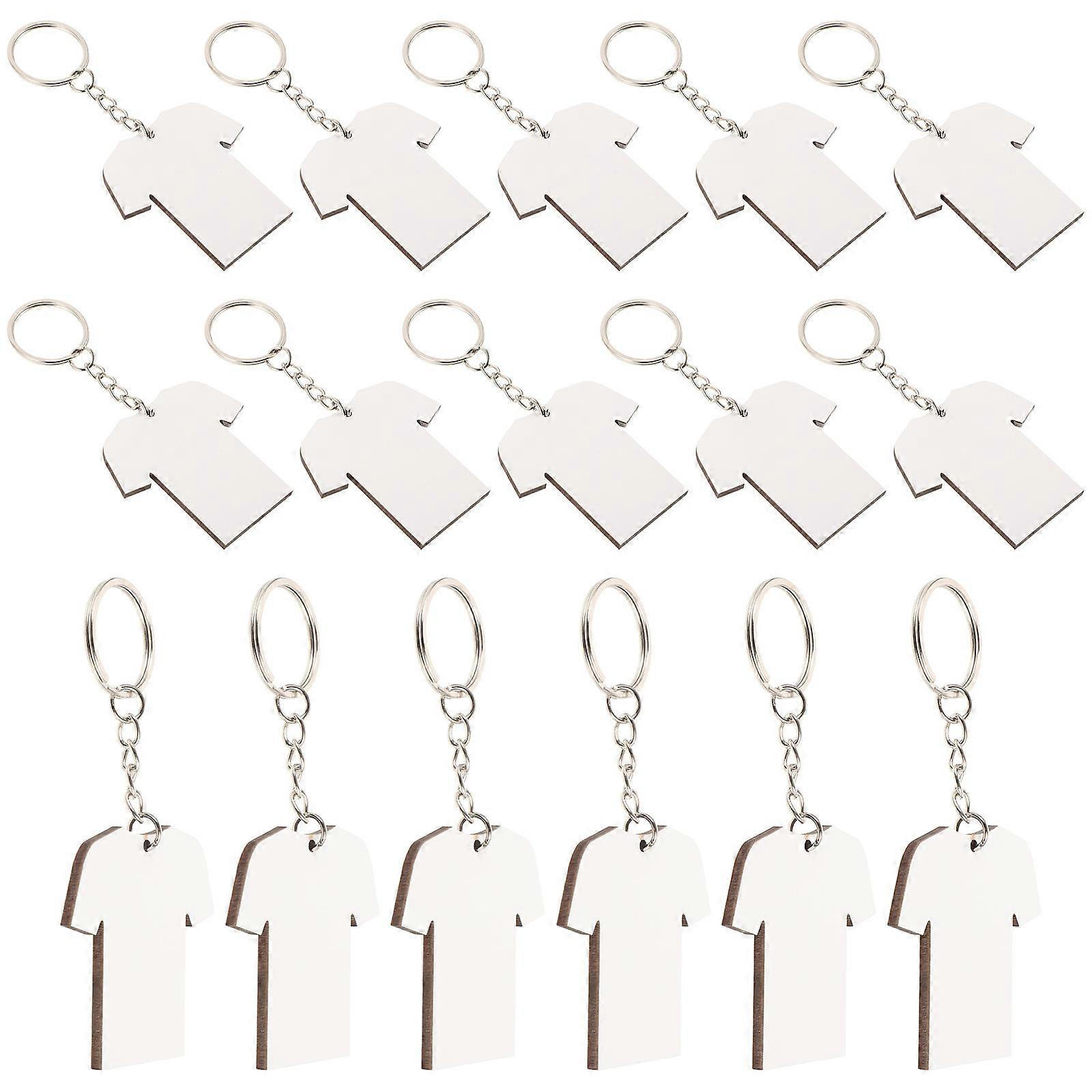 Sublimation Blank Keychains Set for DIY Crafts – Durable Density Board and Key Rings for Custom Photo Transfers, Handmade Pendants, and Unique