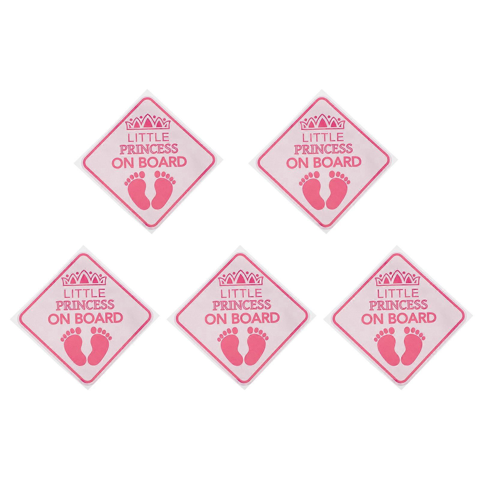 5pcs Reflective Safety Sticker Decals, Durable Pet Material, Easy Application, Gentle Adhesion for Vehicle Decoration
