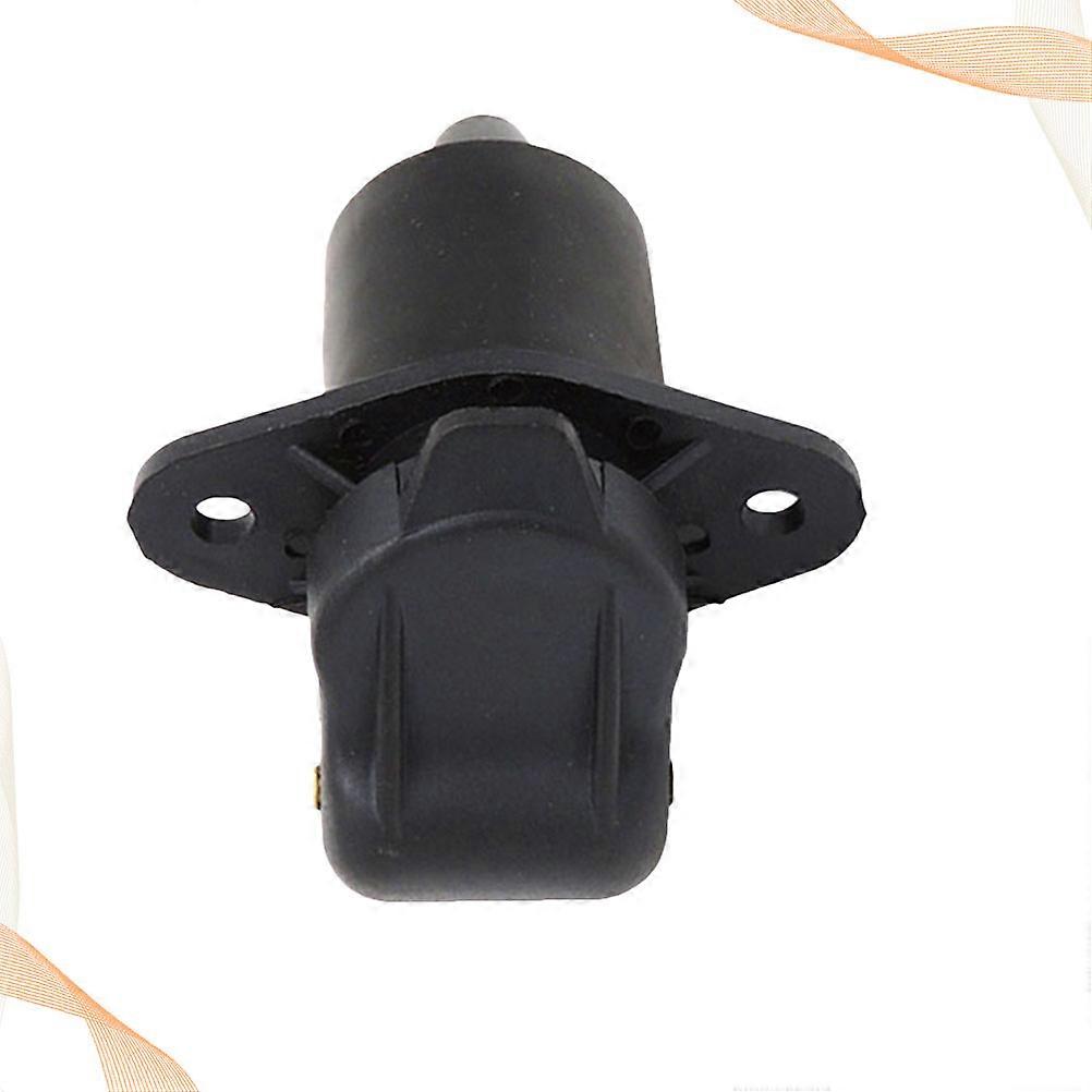 Trailer Light Adapter 3 Holes Plug Socket Connect Trailer And Power Supply Black 1Set